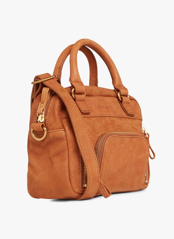 Multi-Pocket mini leather handbag Brown Nat nin Women Place
