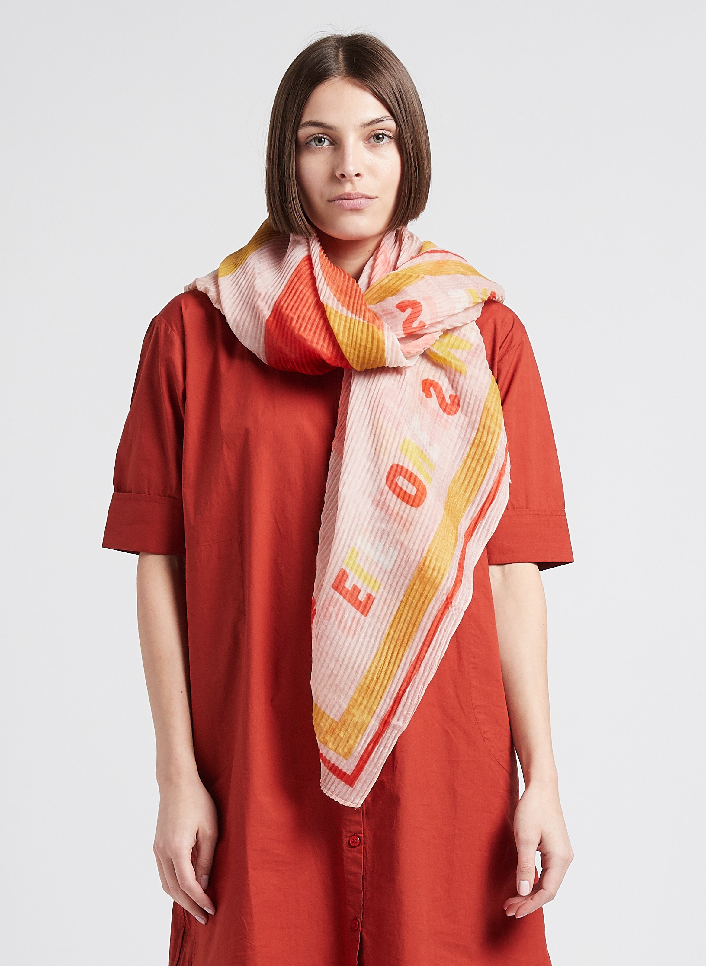 pleated scarf pattern
