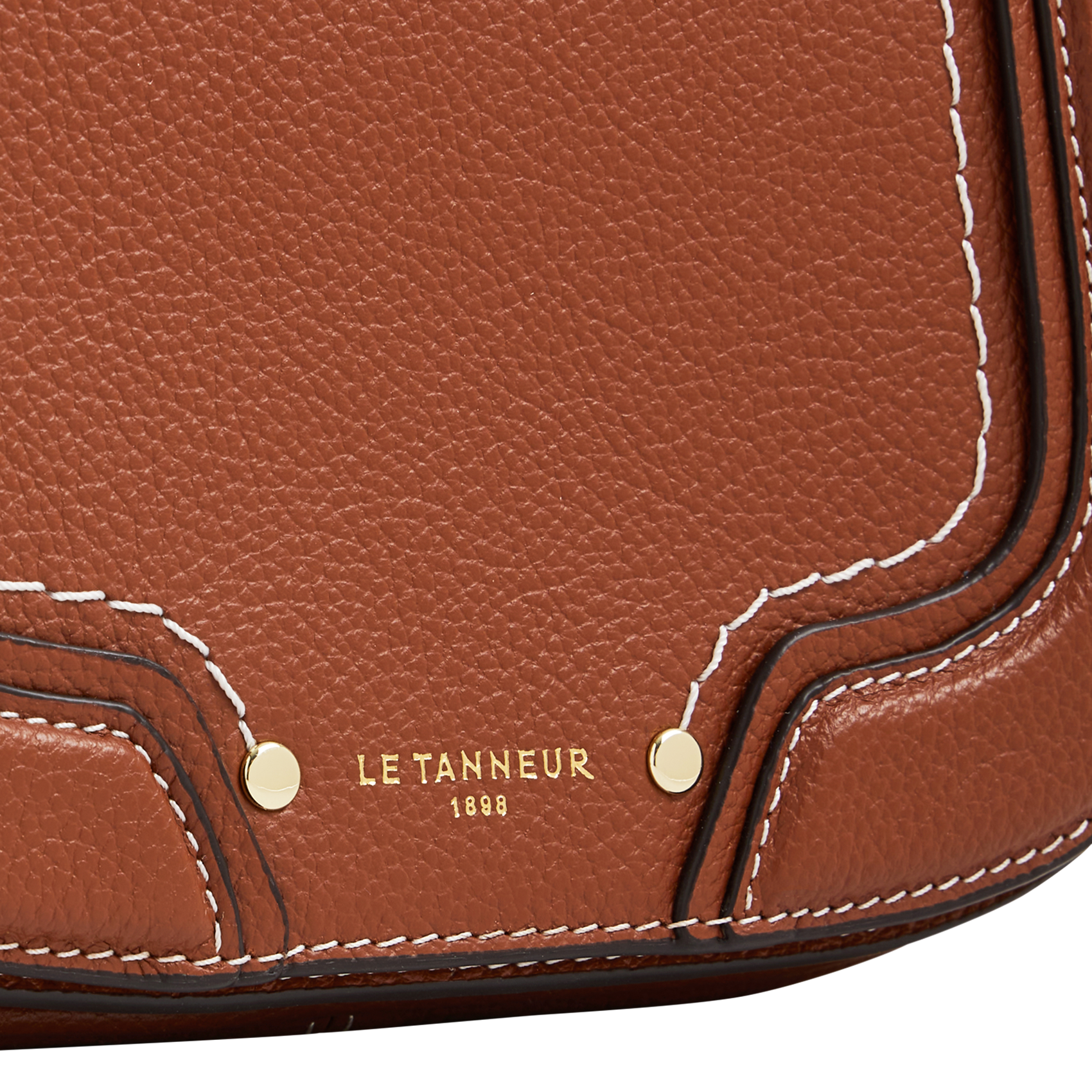 Sac bandoulière en cuir LE TANNEUR Marron