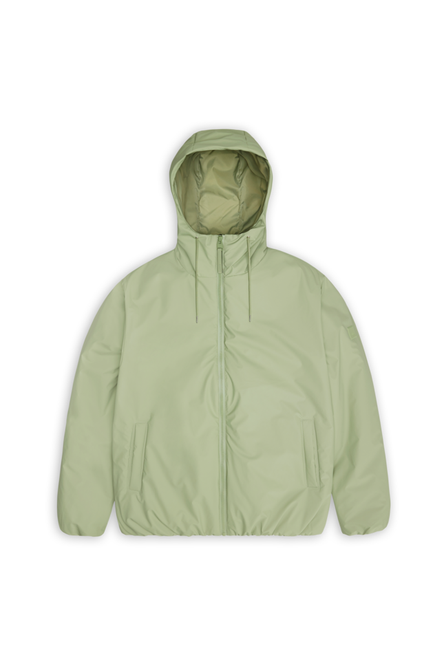 Imperméable droit col montant à capuche RAINS Vert