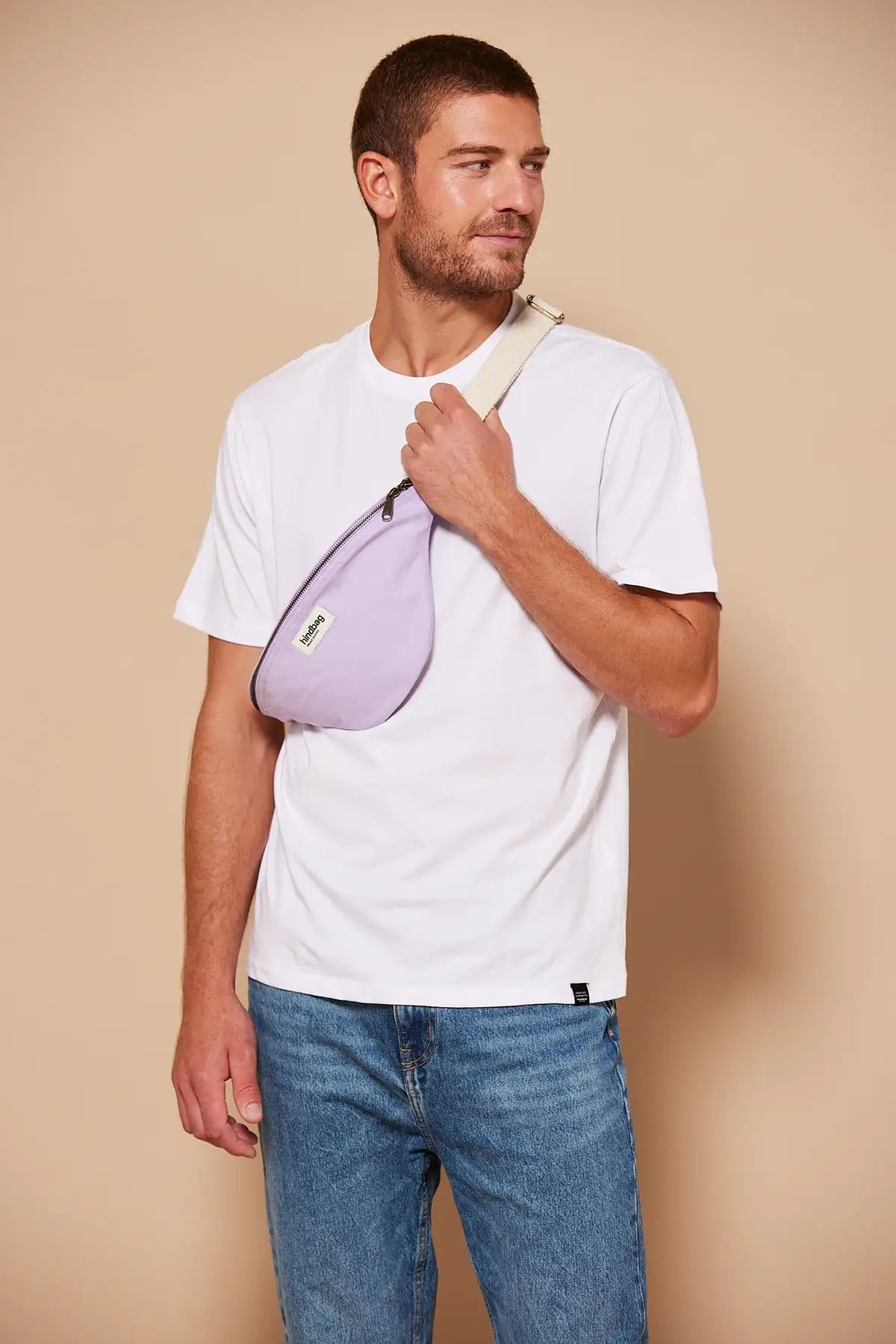 Cotton waist bag Purple