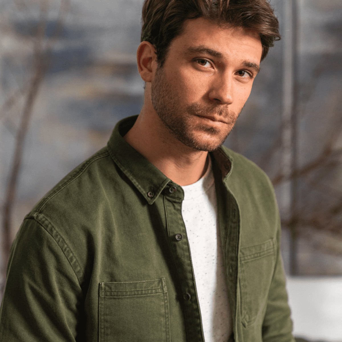 Denim shirt BILLYBELT Khaki