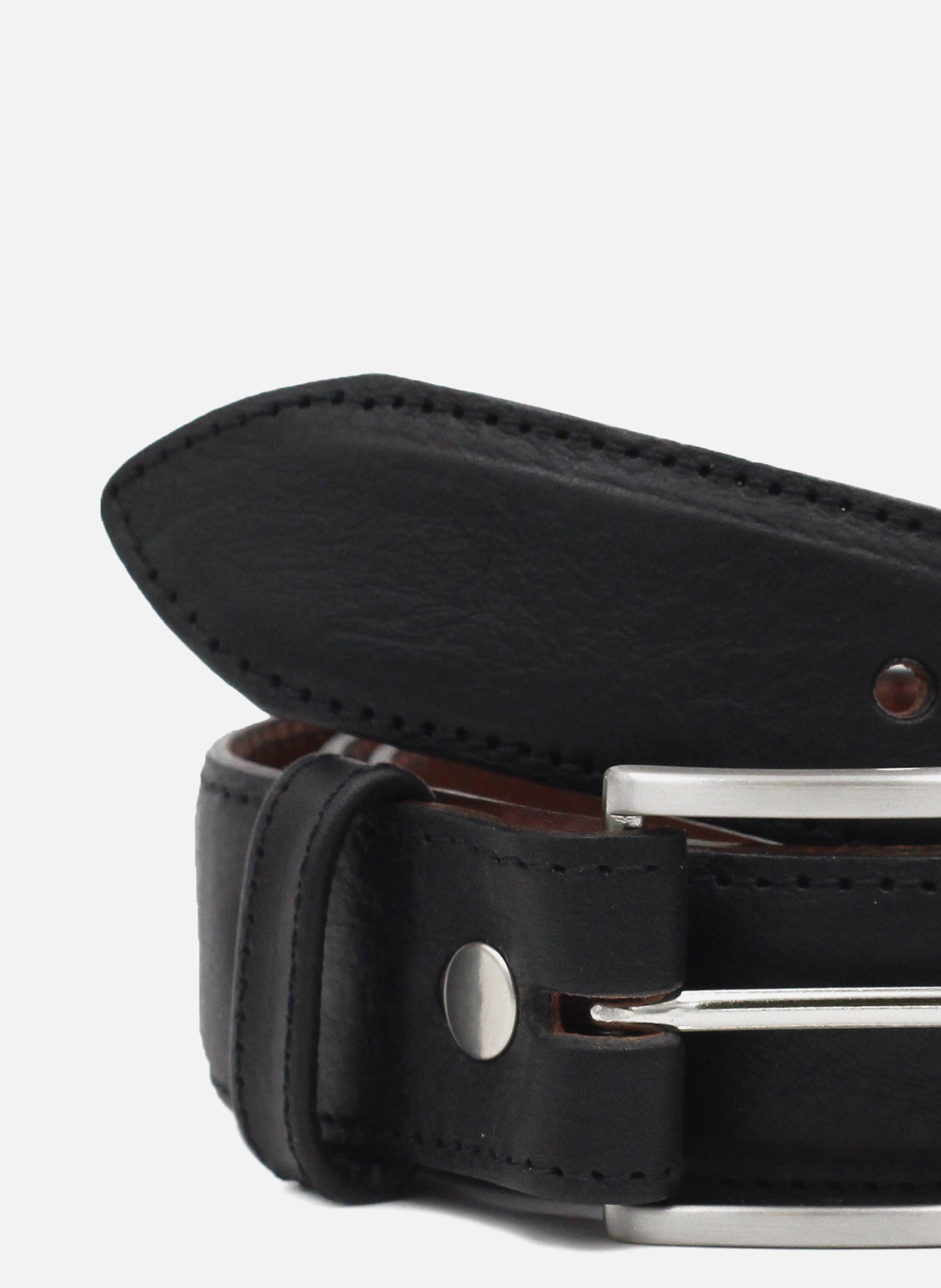 Classic smooth leather belt JULES & JENN Black