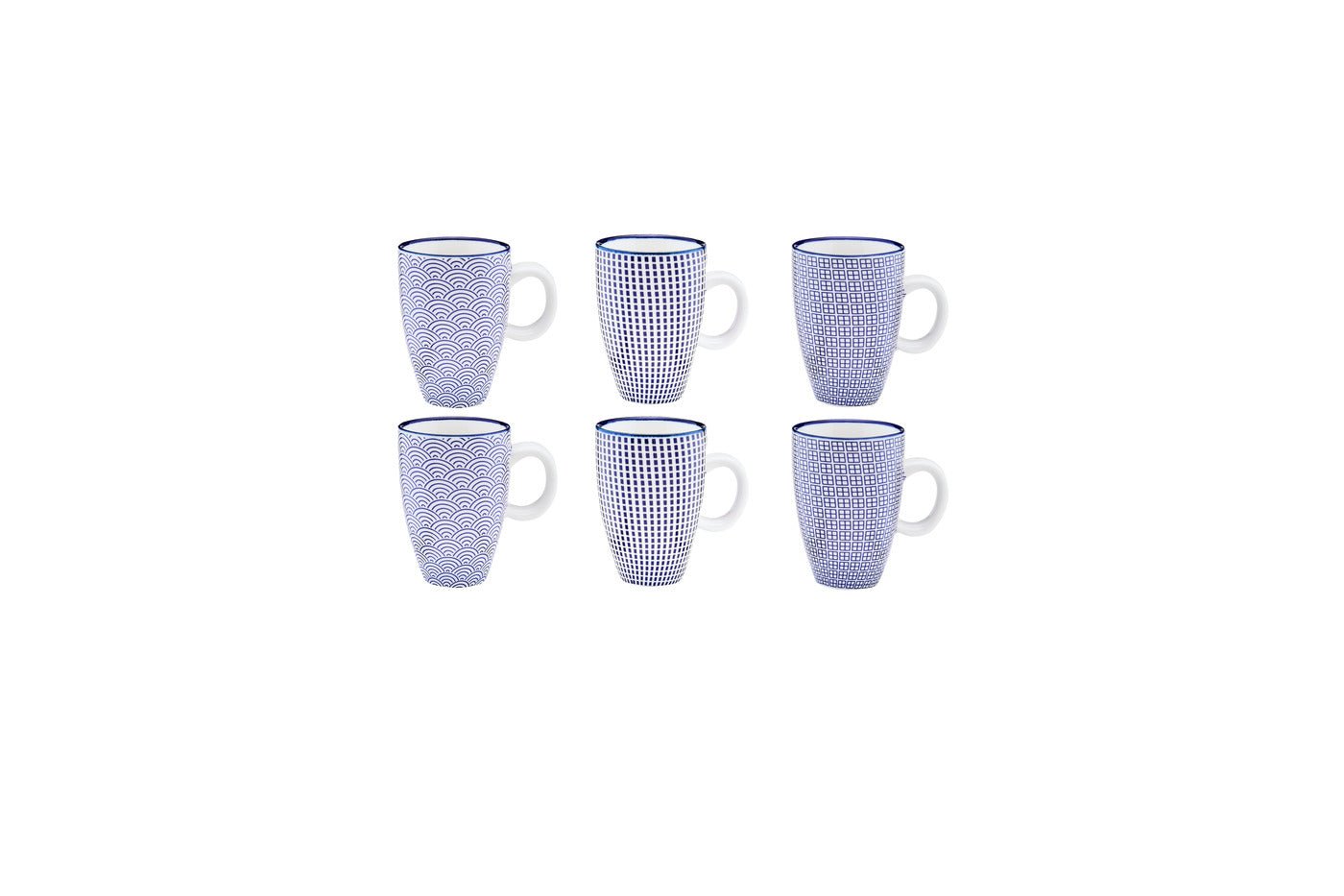 PATTERN - 6-piece cup set BJORN Blue
