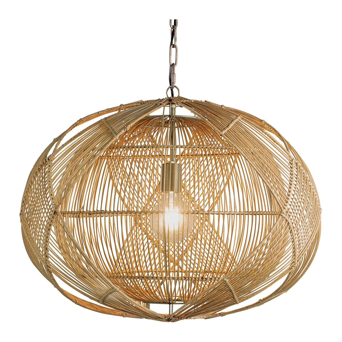Nakisha rattan suspension - ø 65 x 48 cm BLANC D'IVOIRE Beige