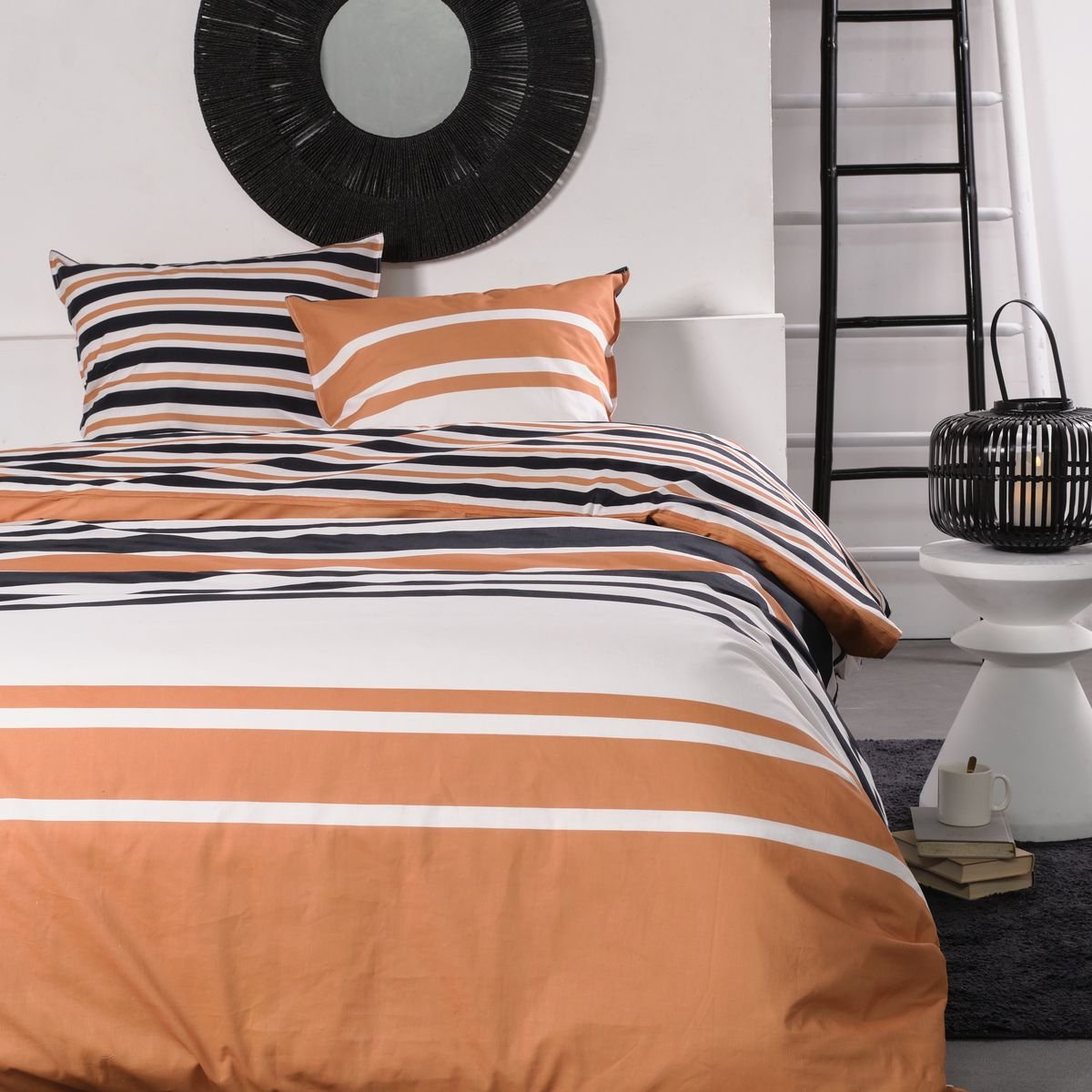 Printed cotton bed set TODAY LINGE DE MAISON Orange