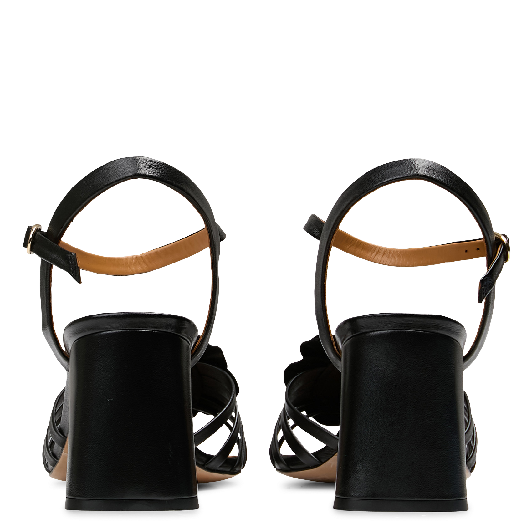 Sandales hautes en cuir BOBBIES Noir