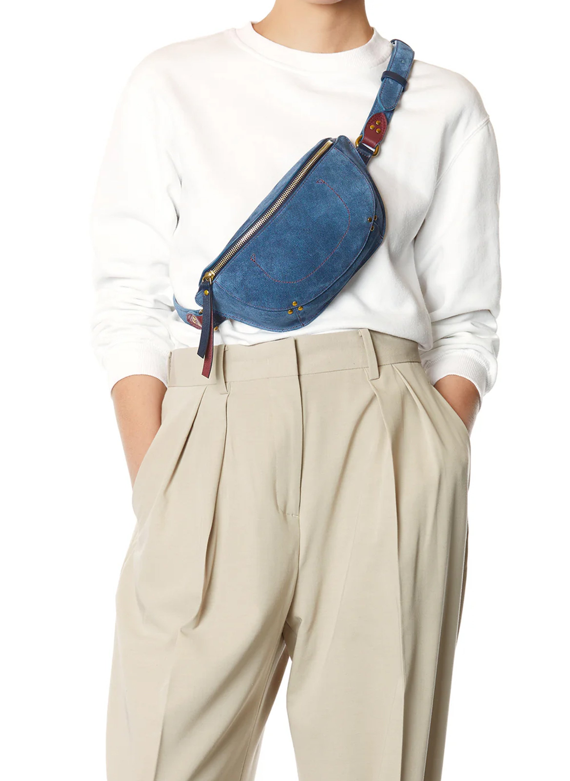 Denim fanny pack JEROME DREYFUSS Blue