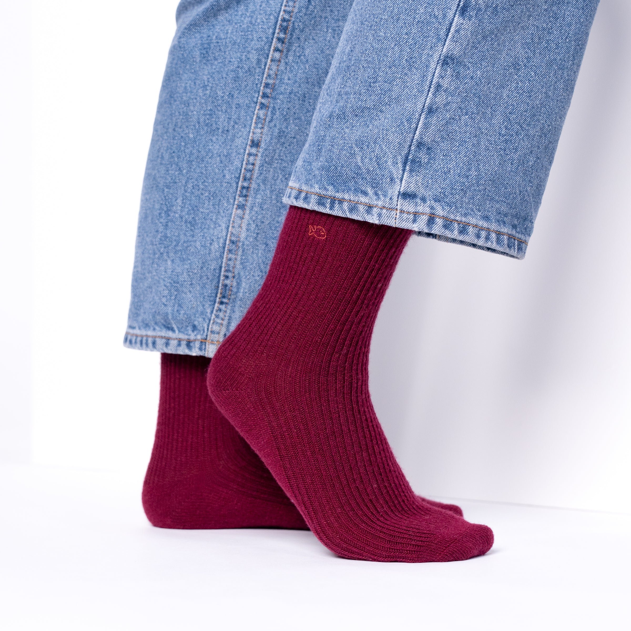 Wool socks Red