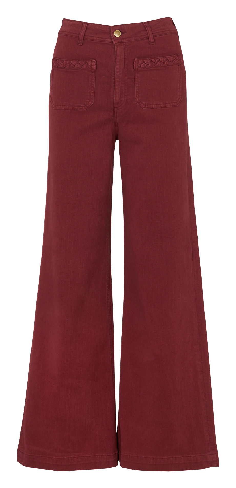 Wide plain trousers with braided pockets MAISON HOTEL Multicolored