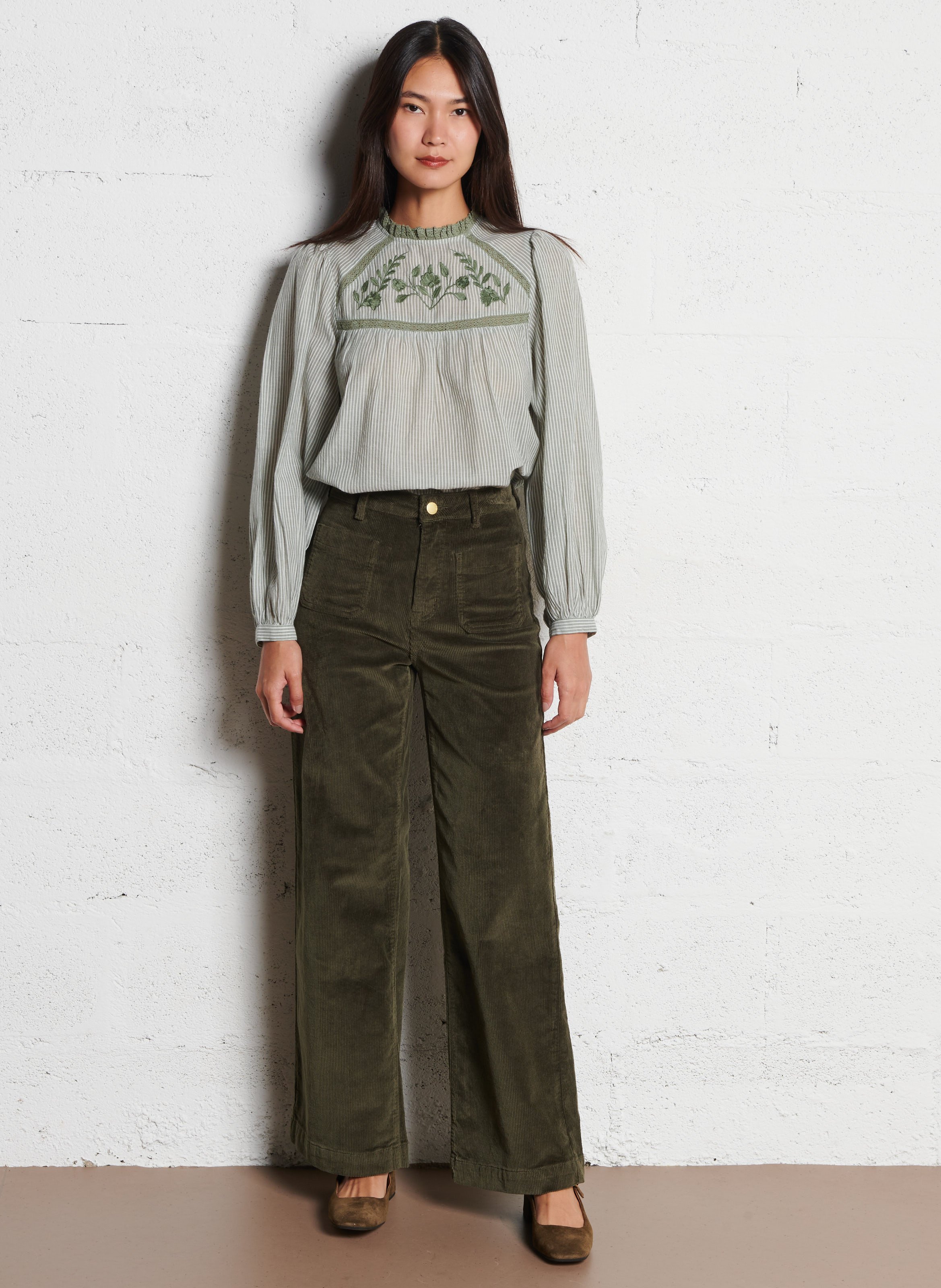 Ballerines en cuir MELLOW YELLOW Kaki