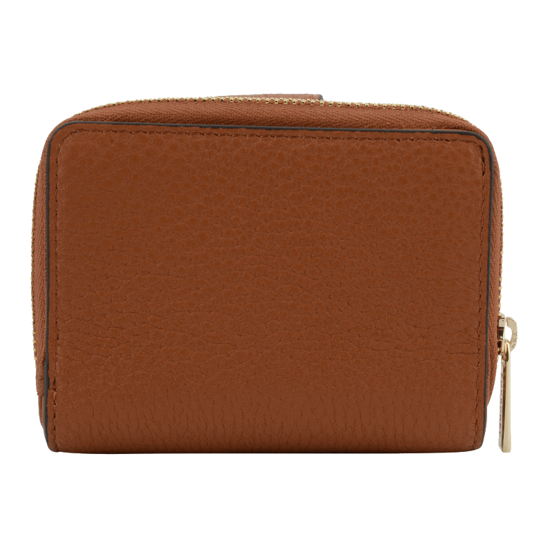 Leather coin purse POURCHET Brown