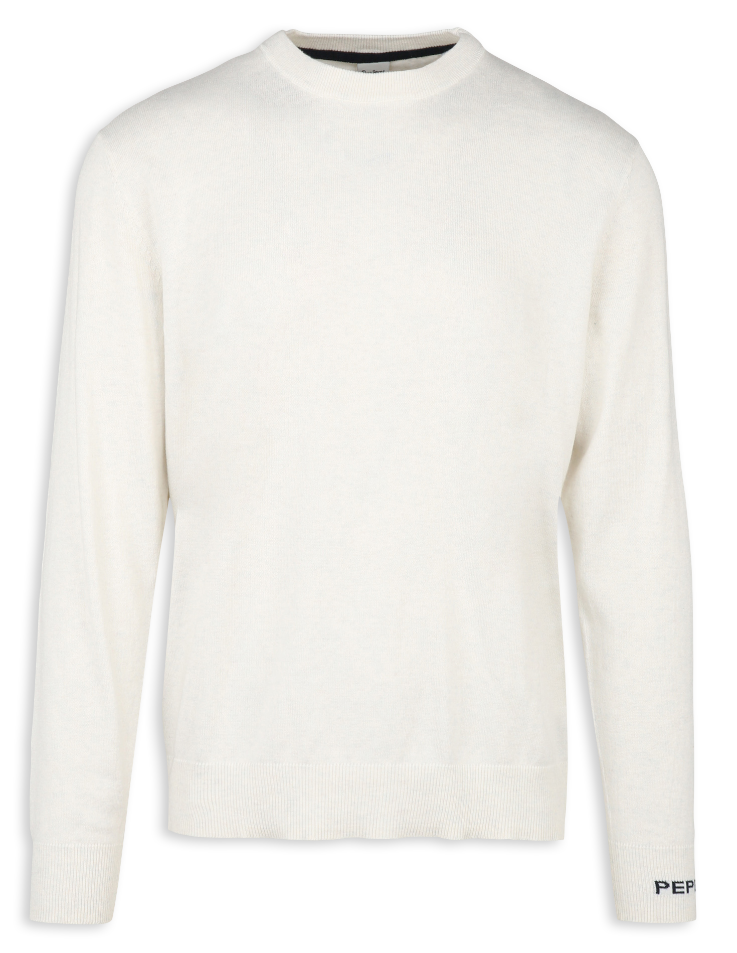 Round neck straight fit sweater in cotton and cashmere PEPE JEANS Beige