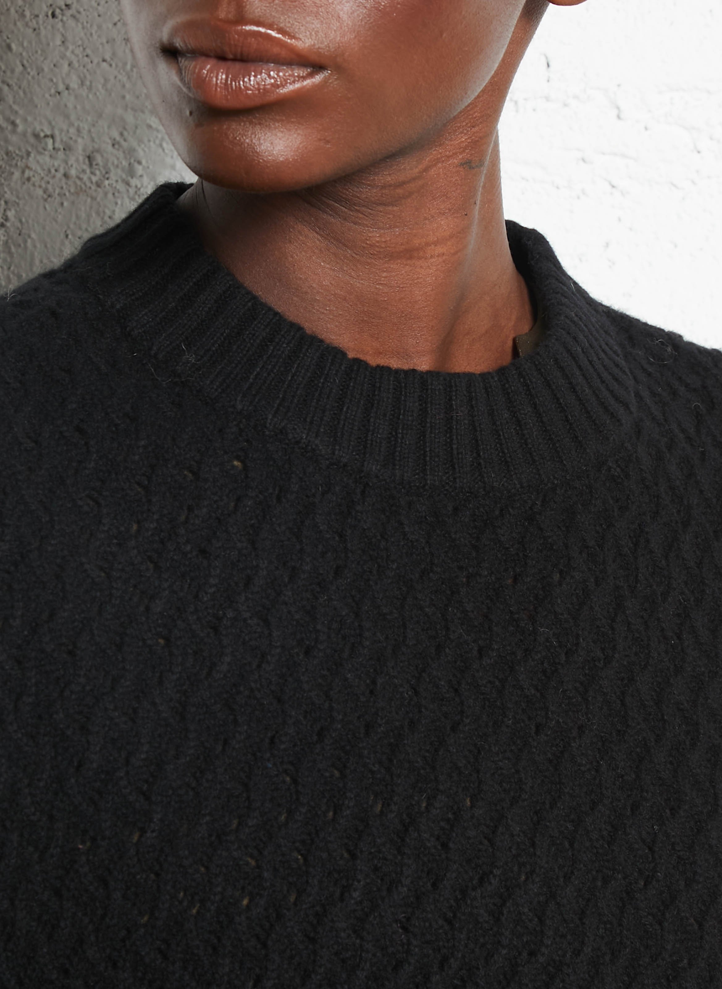 Round-neck wool sweater PETITE MENDIGOTE Black