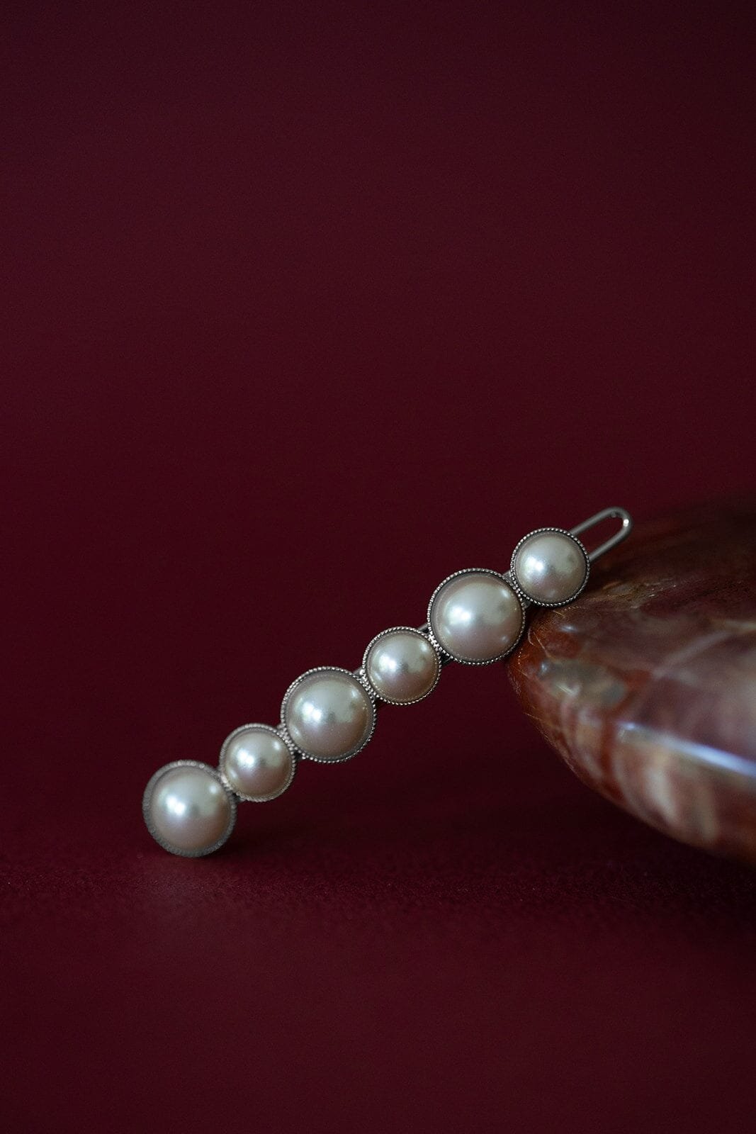 Mini barrette perles doré à l'or fin MONSIEUR SIMONE Argent