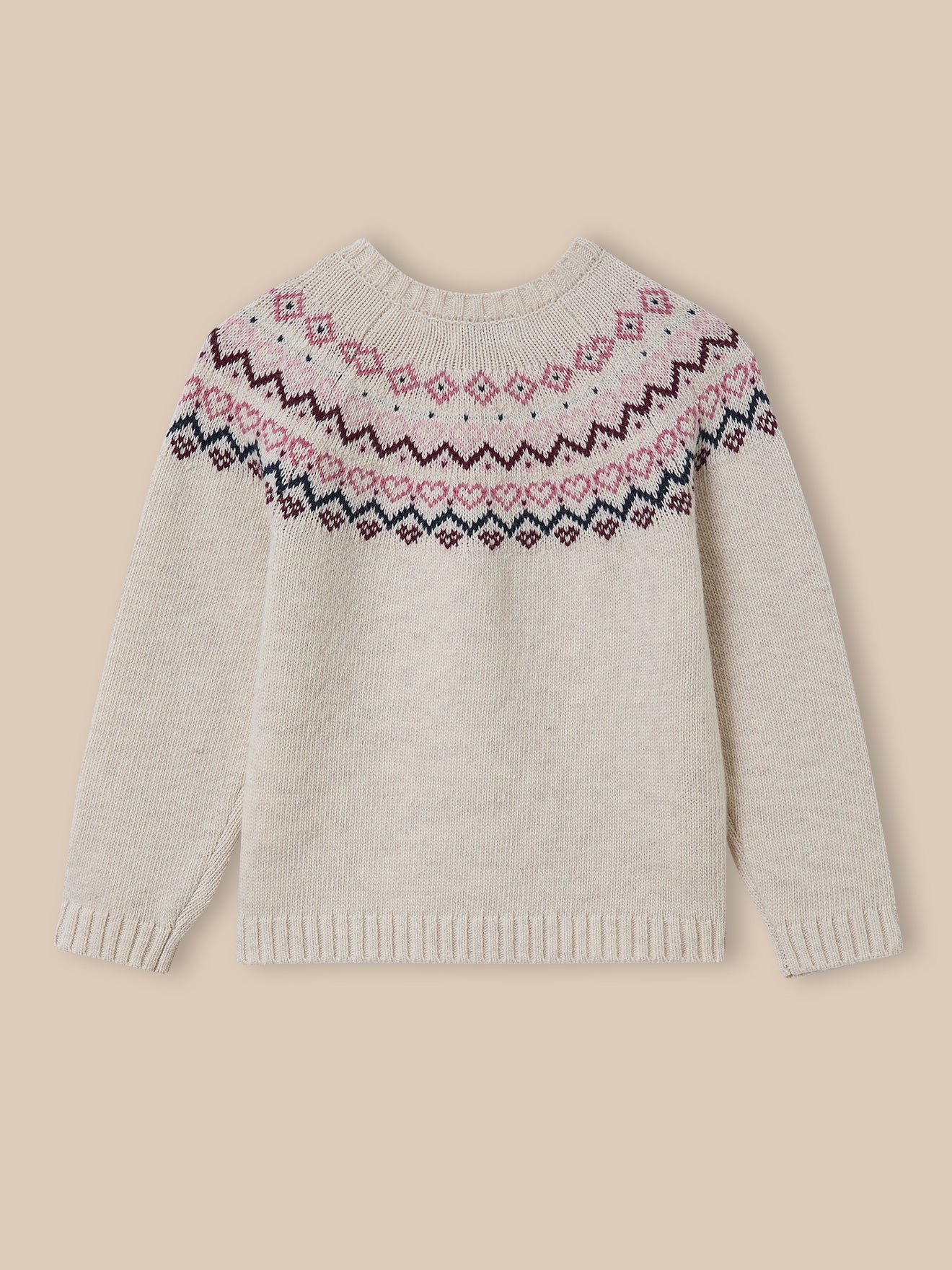 Jacquard cardigan CYRILLUS Red