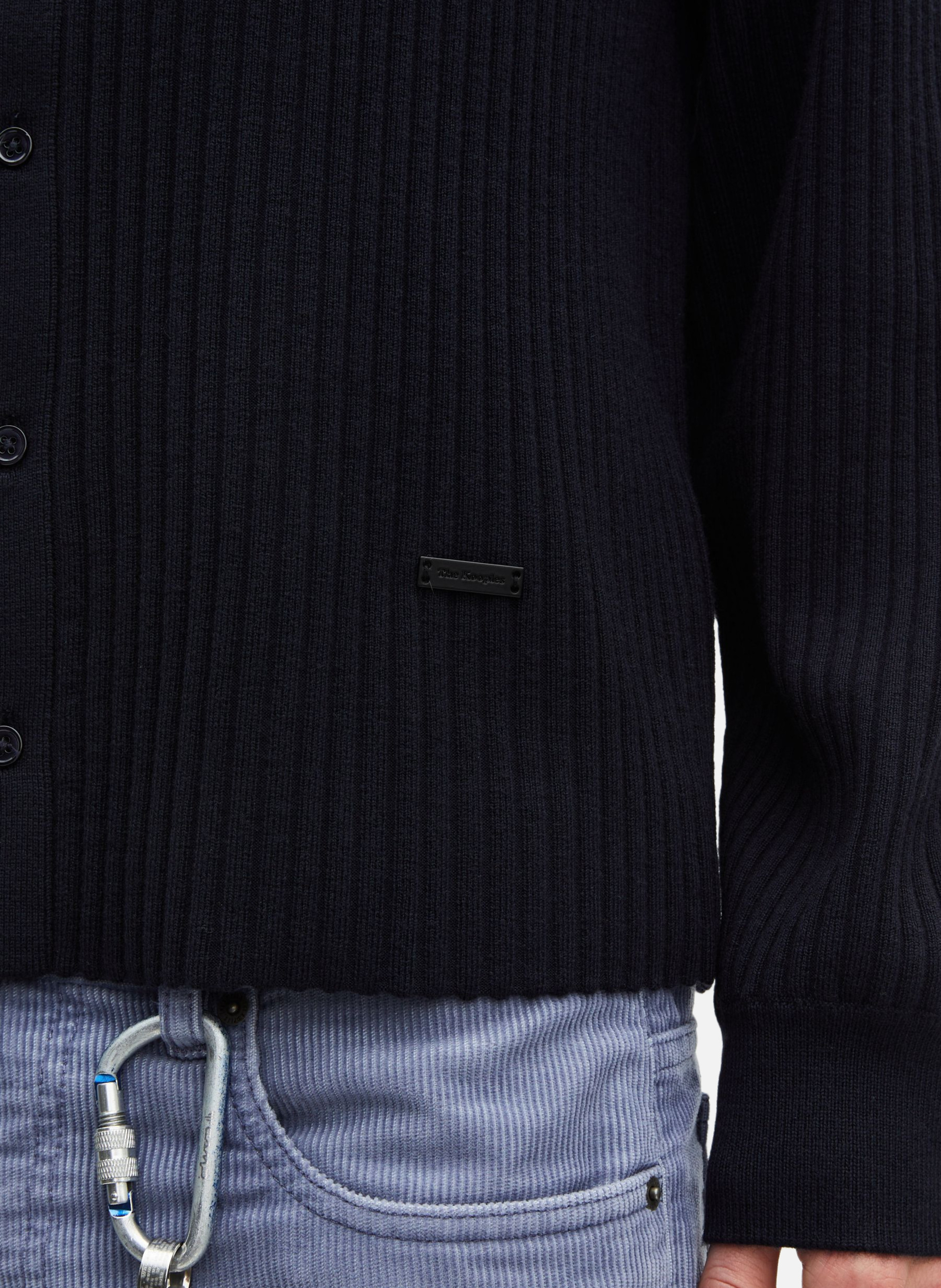 Ribbed cardigan THE KOOPLES Blue