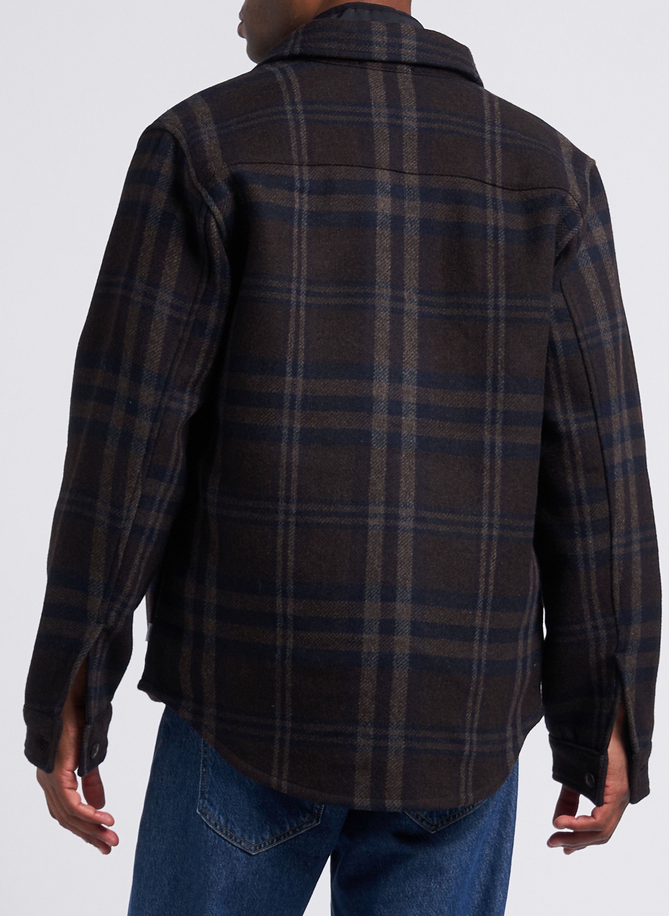 Surchemise col classique en laine mélangée LES DEUX Marron