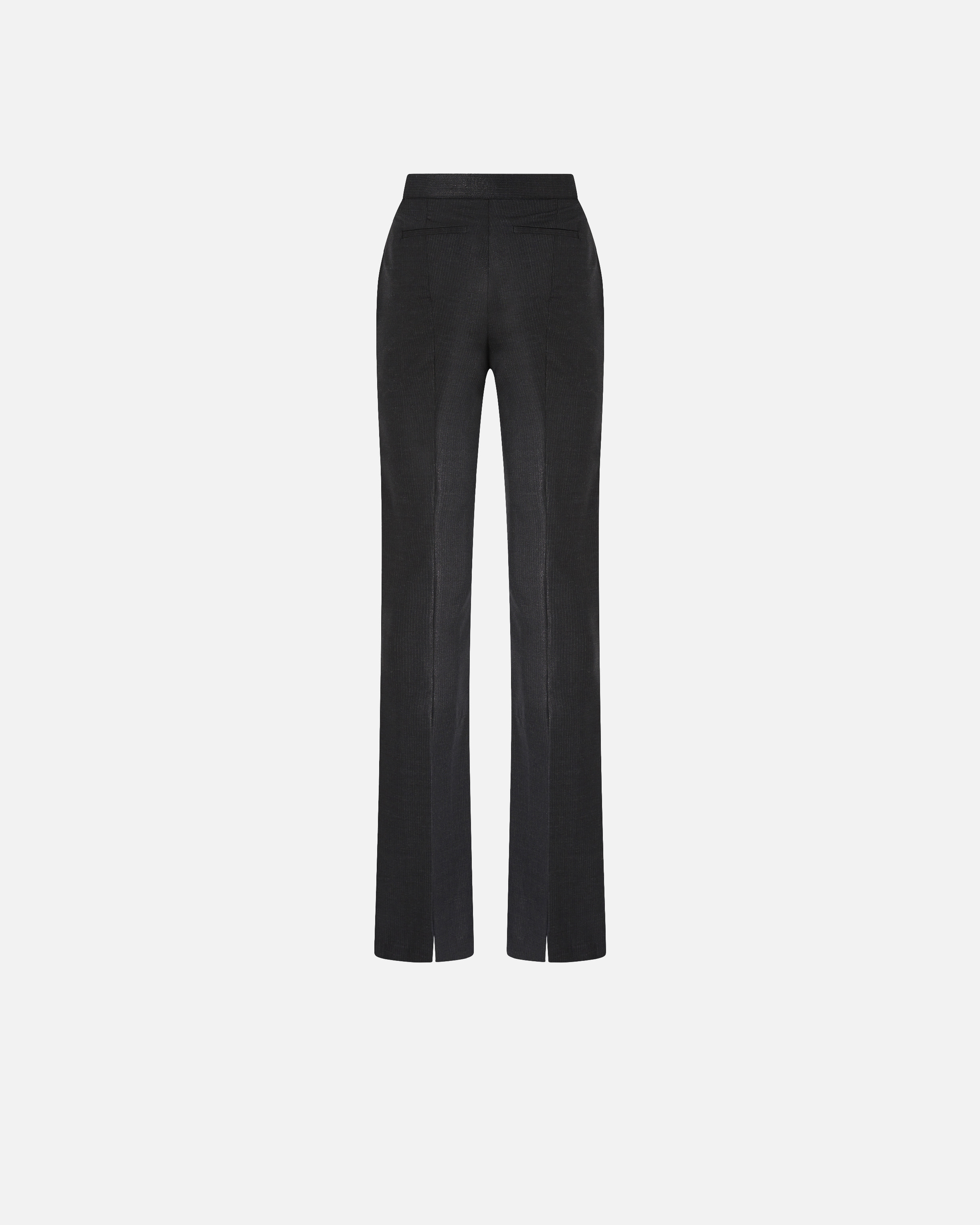 Straight pants with shiny stripe effect PINKO Black