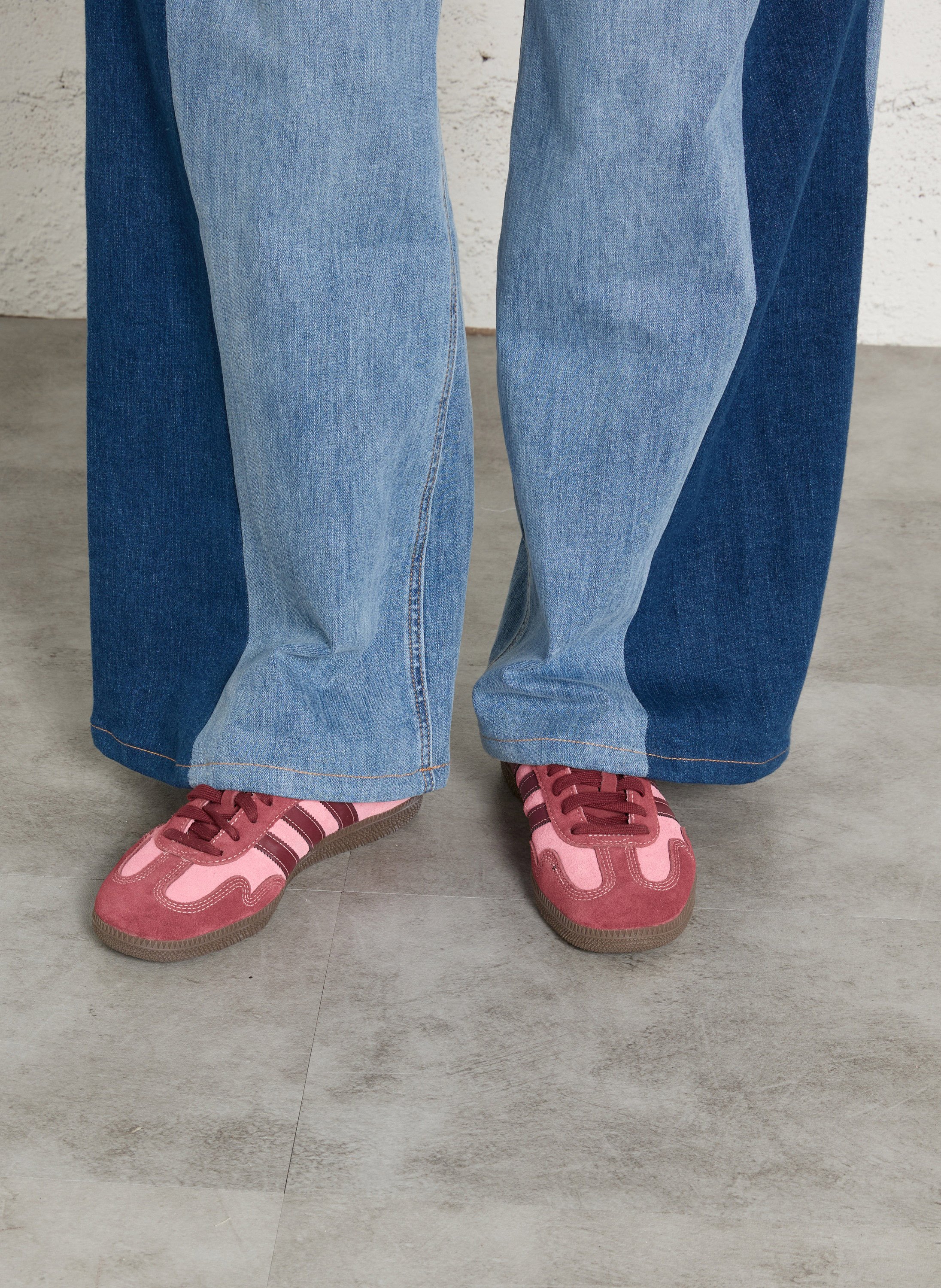 Baskets basses en cuir ADIDAS Rose