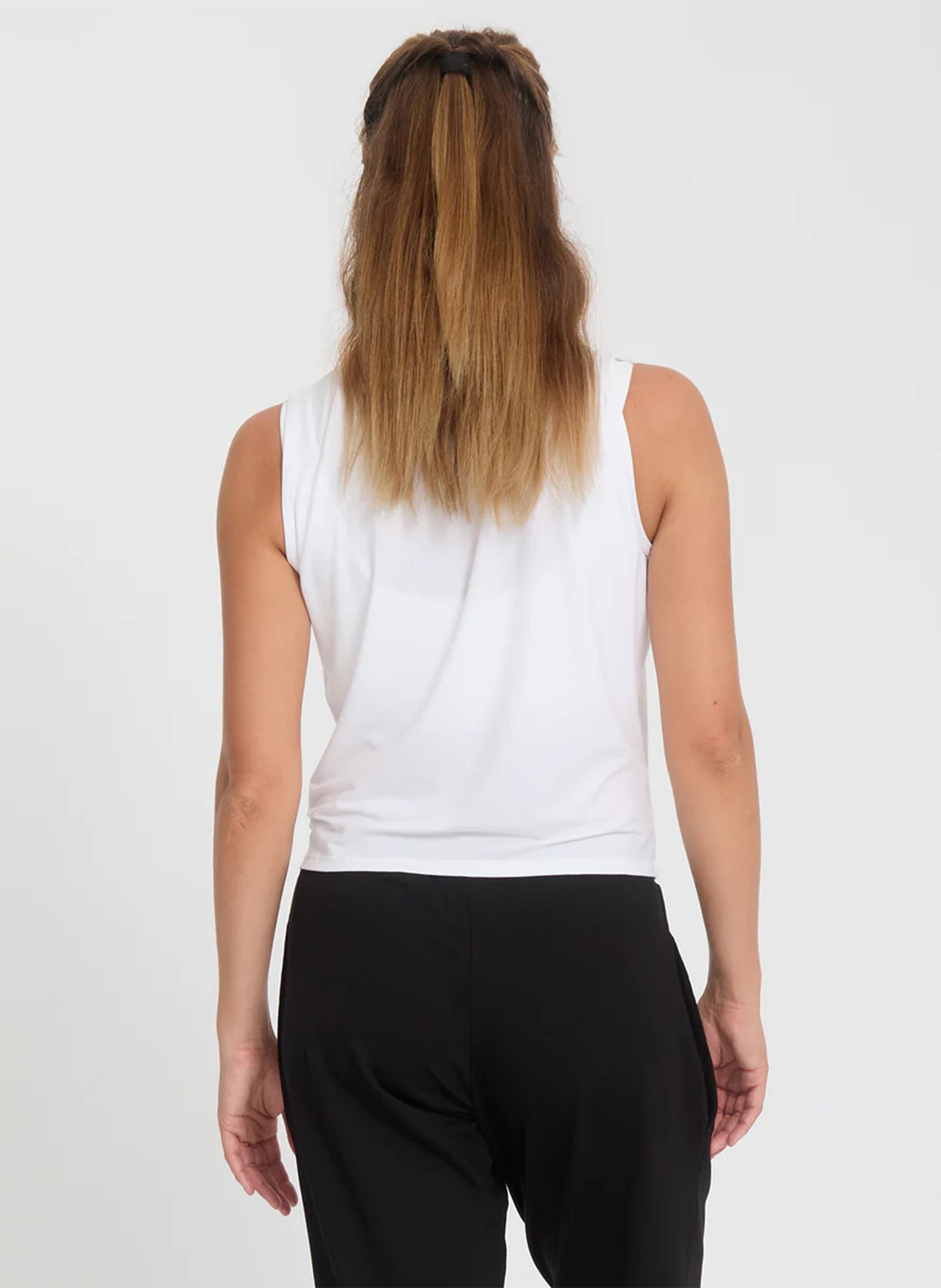 Débardeur de yoga droit en maille fine YOGA SEARCHER Blanc