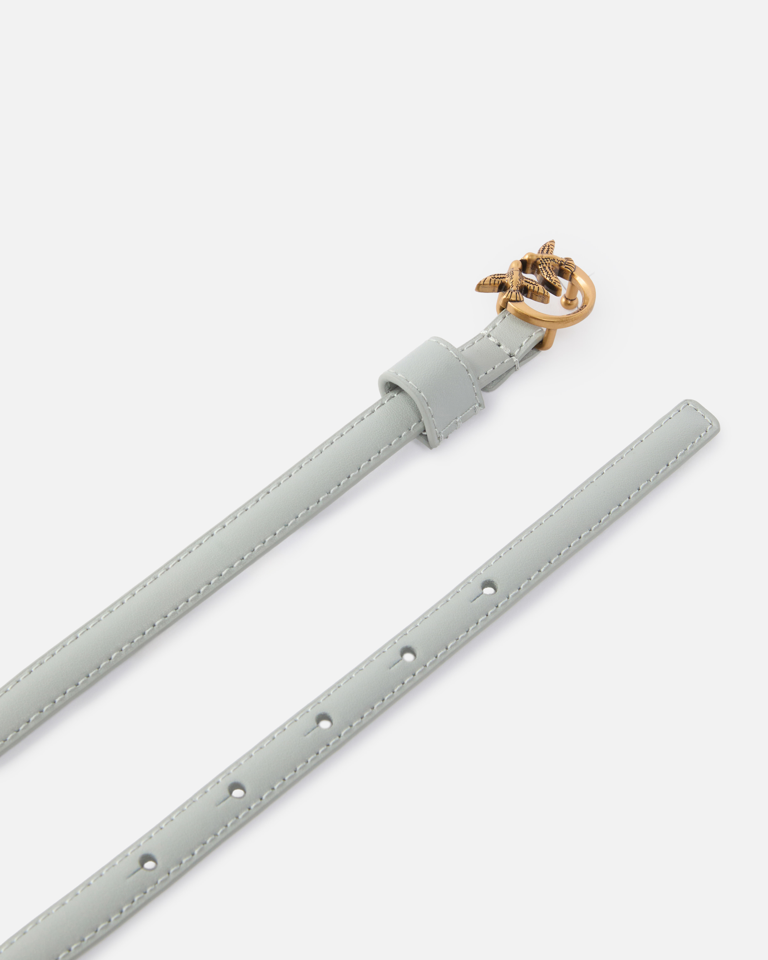 Fine belt with love birds buckle 1 cm PINKO Grey