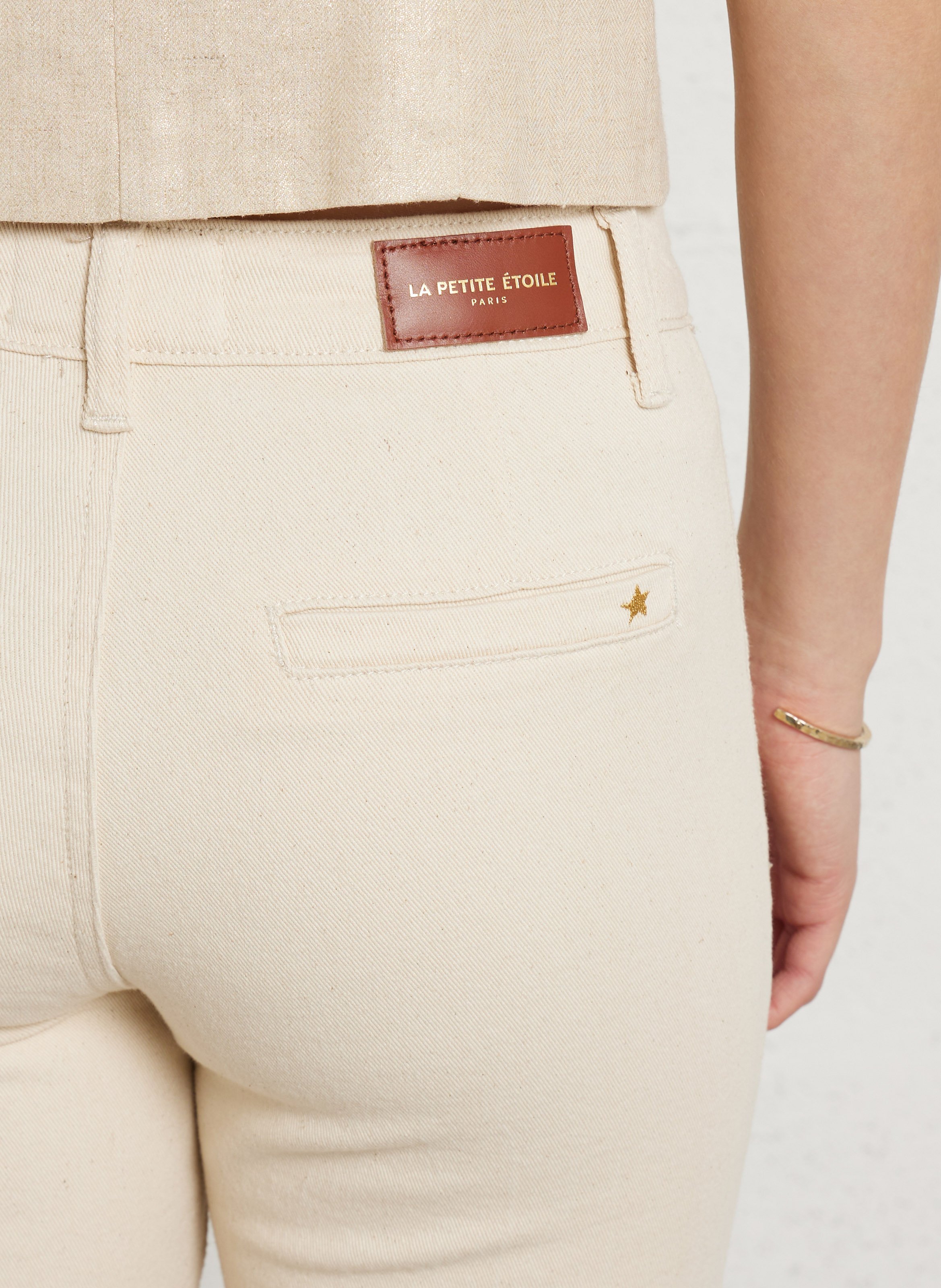 Jean droit en coton mélangé LA PETITE ETOILE Blanc