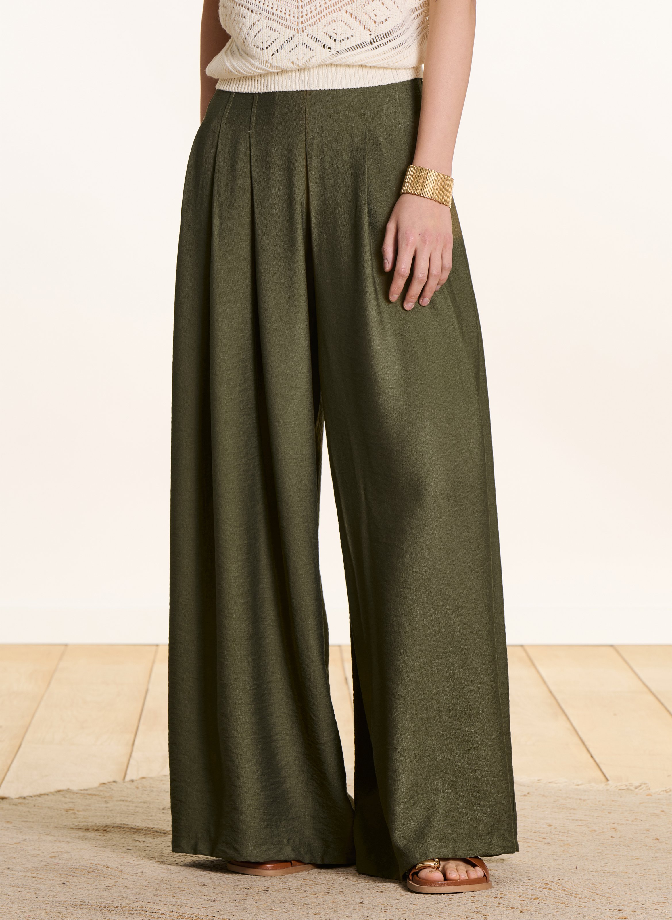 Pantalon large taille haute LA FEE MARABOUTEE