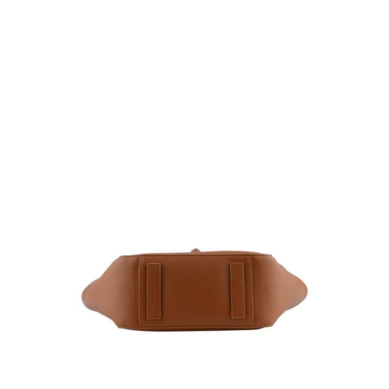 Sac porté épaule en cuir de vachette POURCHET Doré
