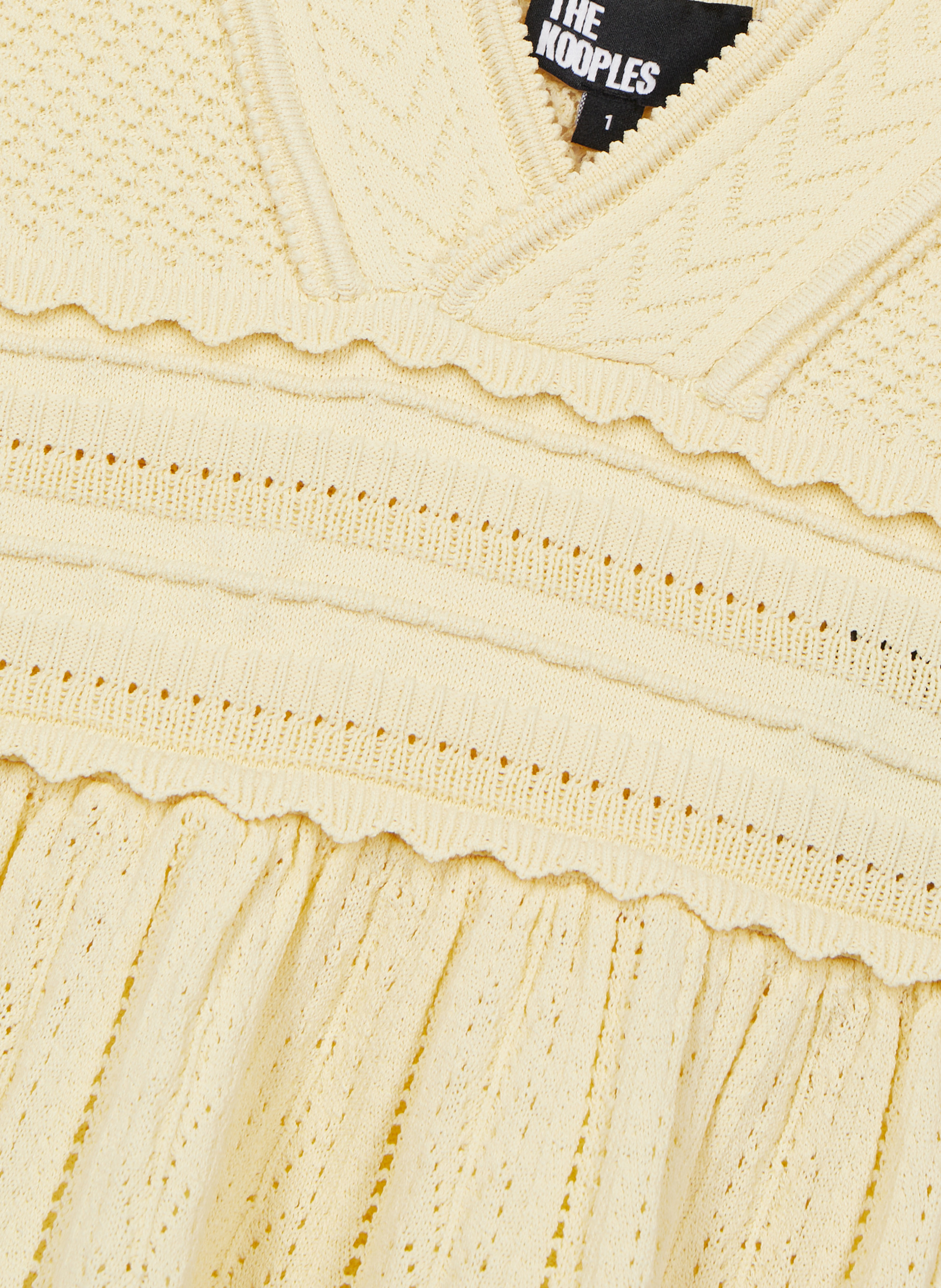 Open-work knit top THE KOOPLES Yellow