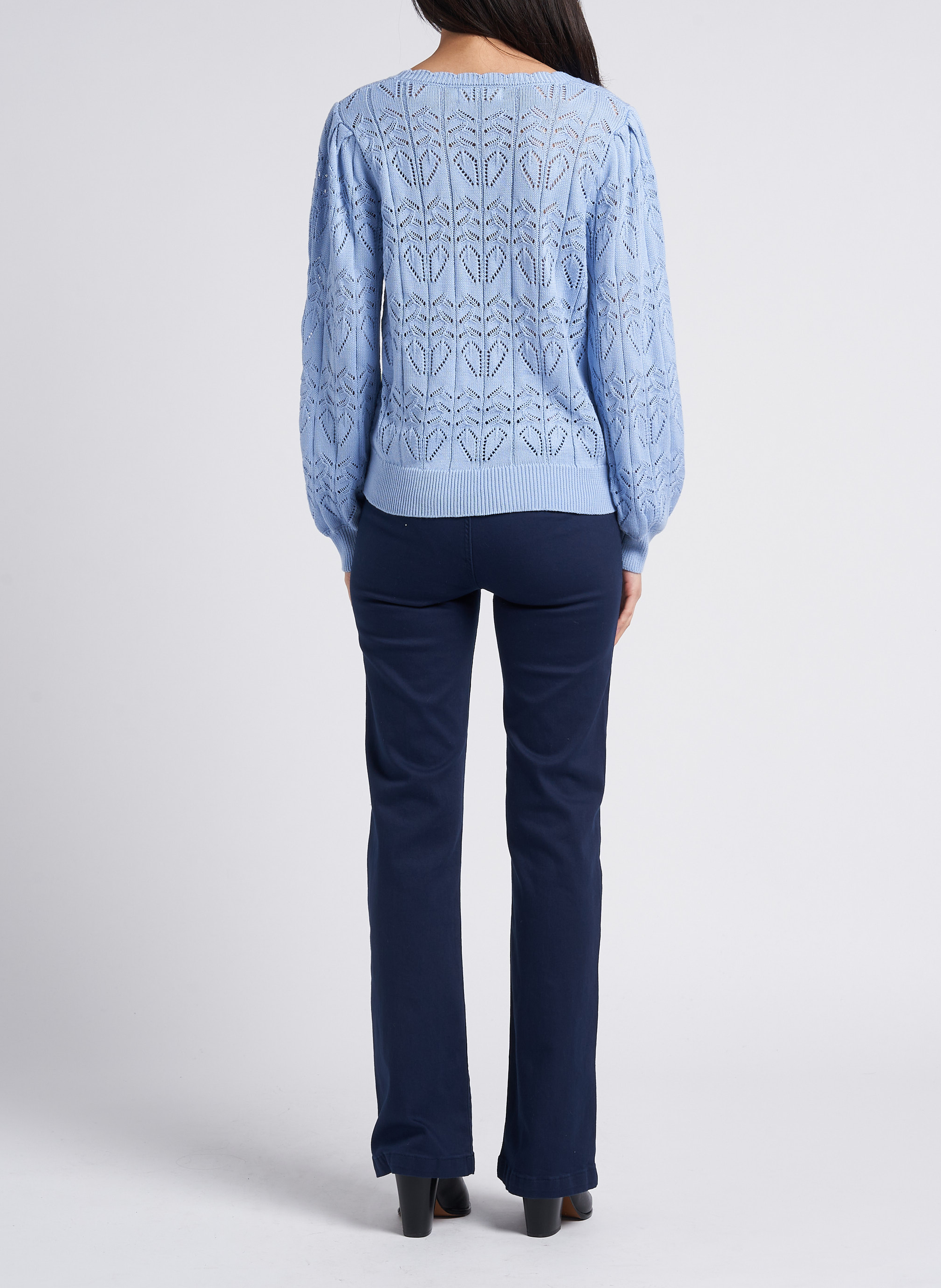 Pullover aus Baumwoll-Mix mit U-Boot-Ausschnitt LA PETITE ETOILE Blau
