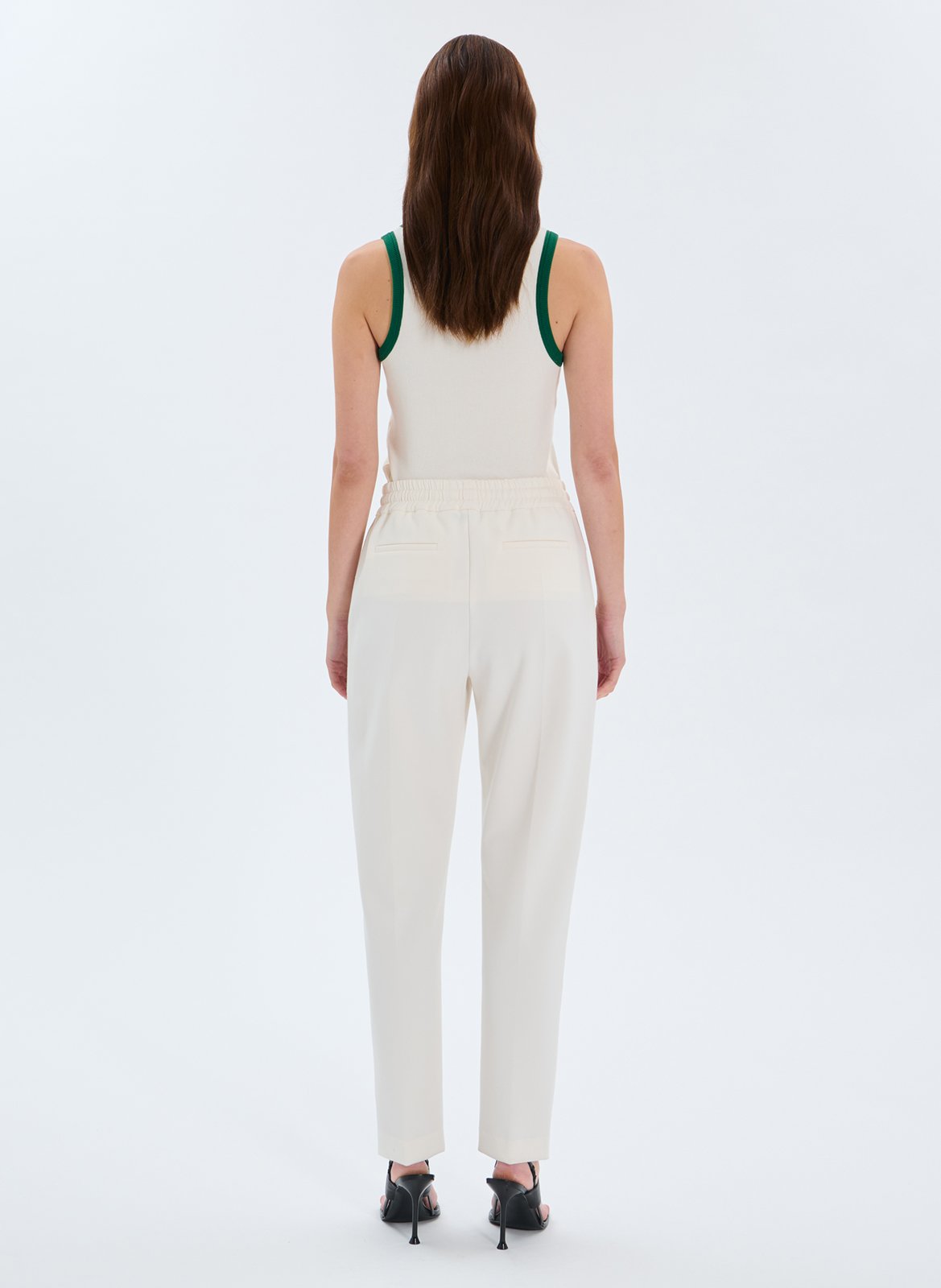 High-waisted tailored pants ZAPA White