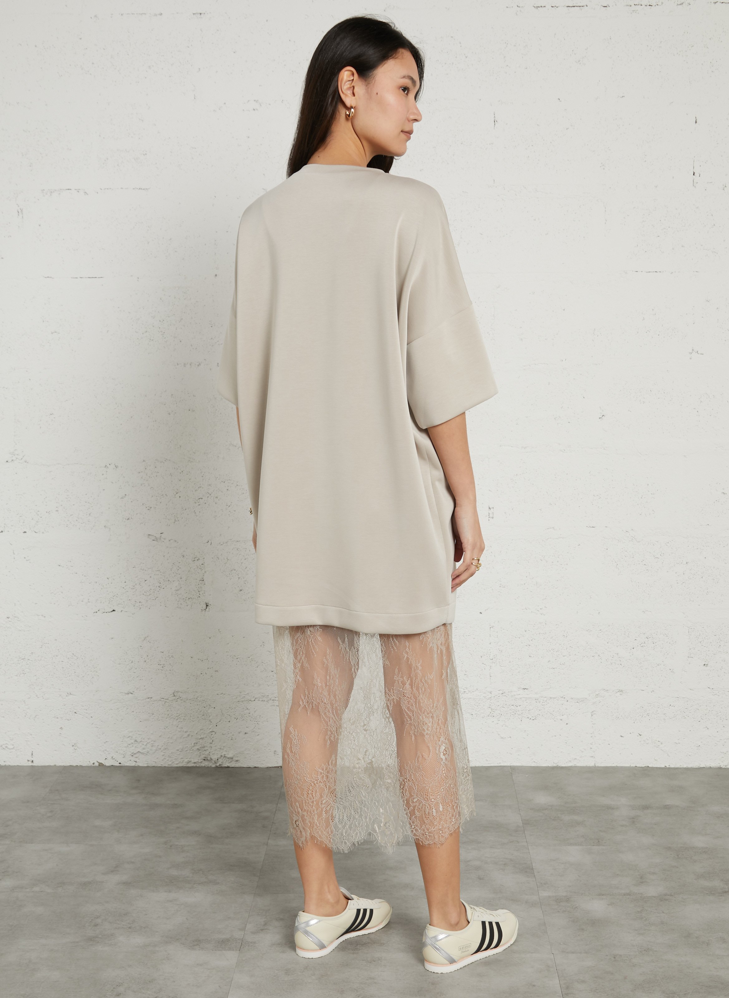 Long straight dress IMPERIAL Beige