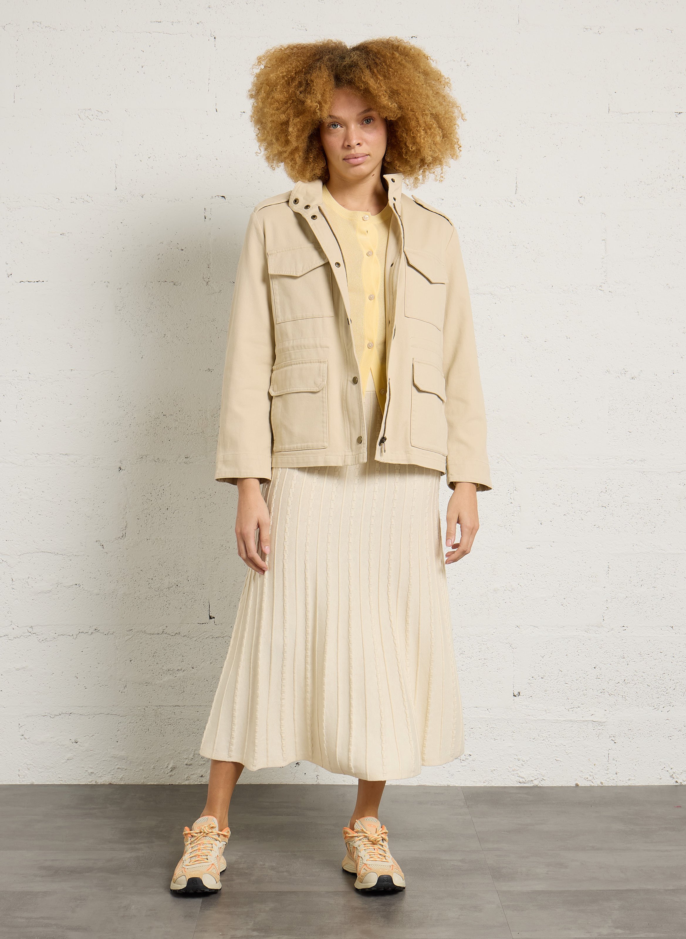 Cotton sharienne jacket MAISON 123 Beige