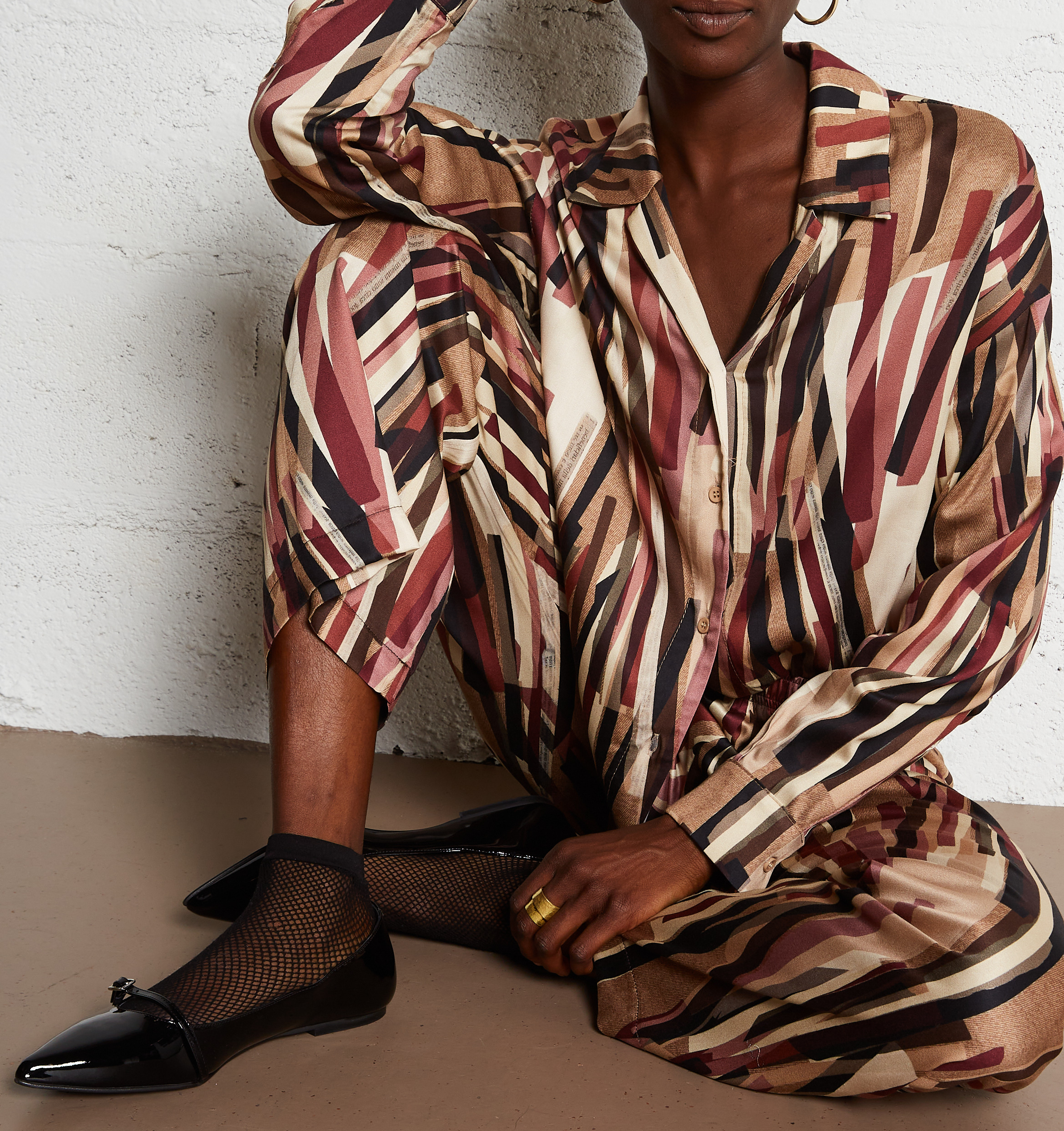 Chemise col classique imprimée IMPERIAL Beige