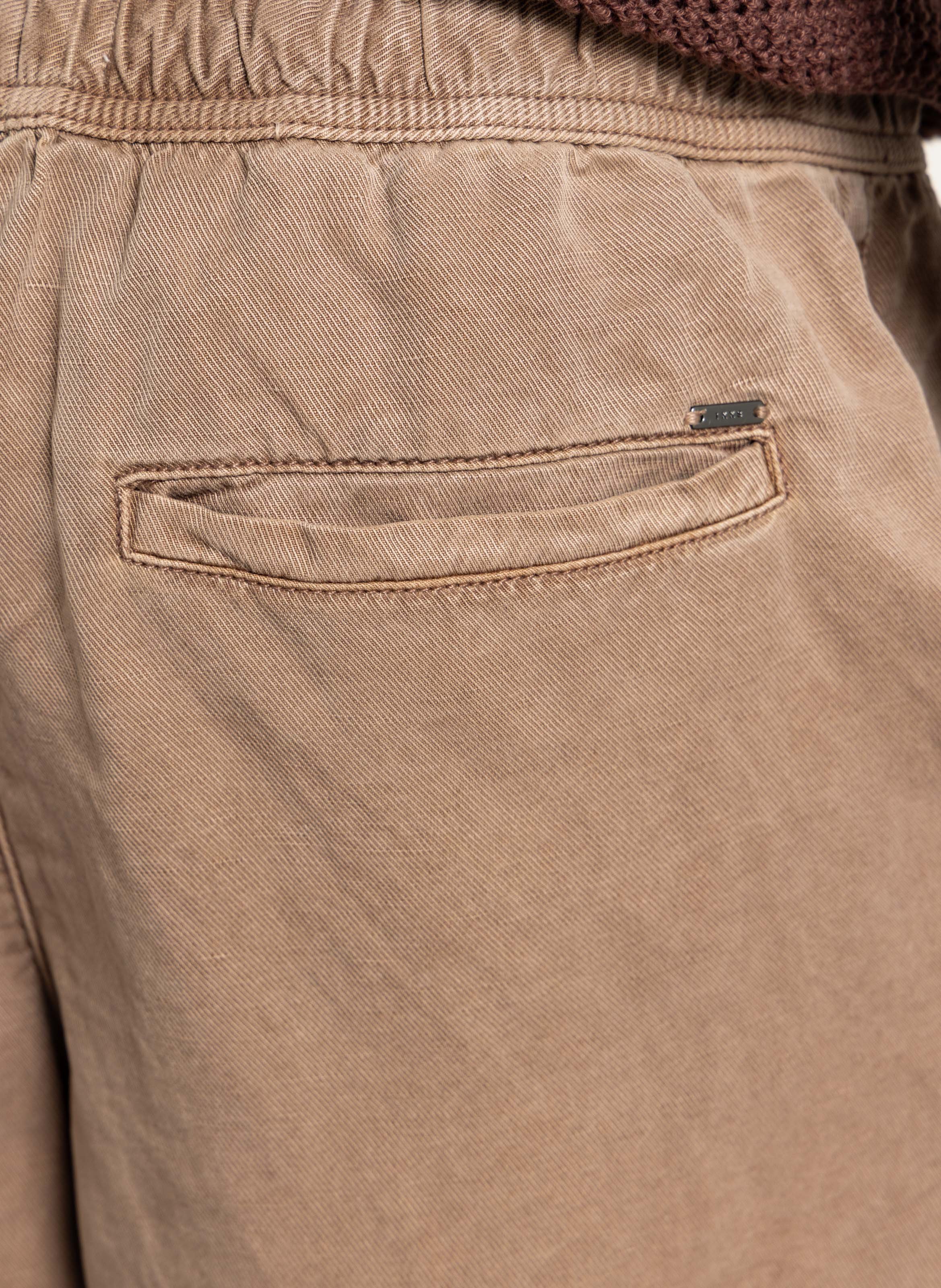 Einfarbige gerade geschnittene Bermuda-Shorts IKKS Braun