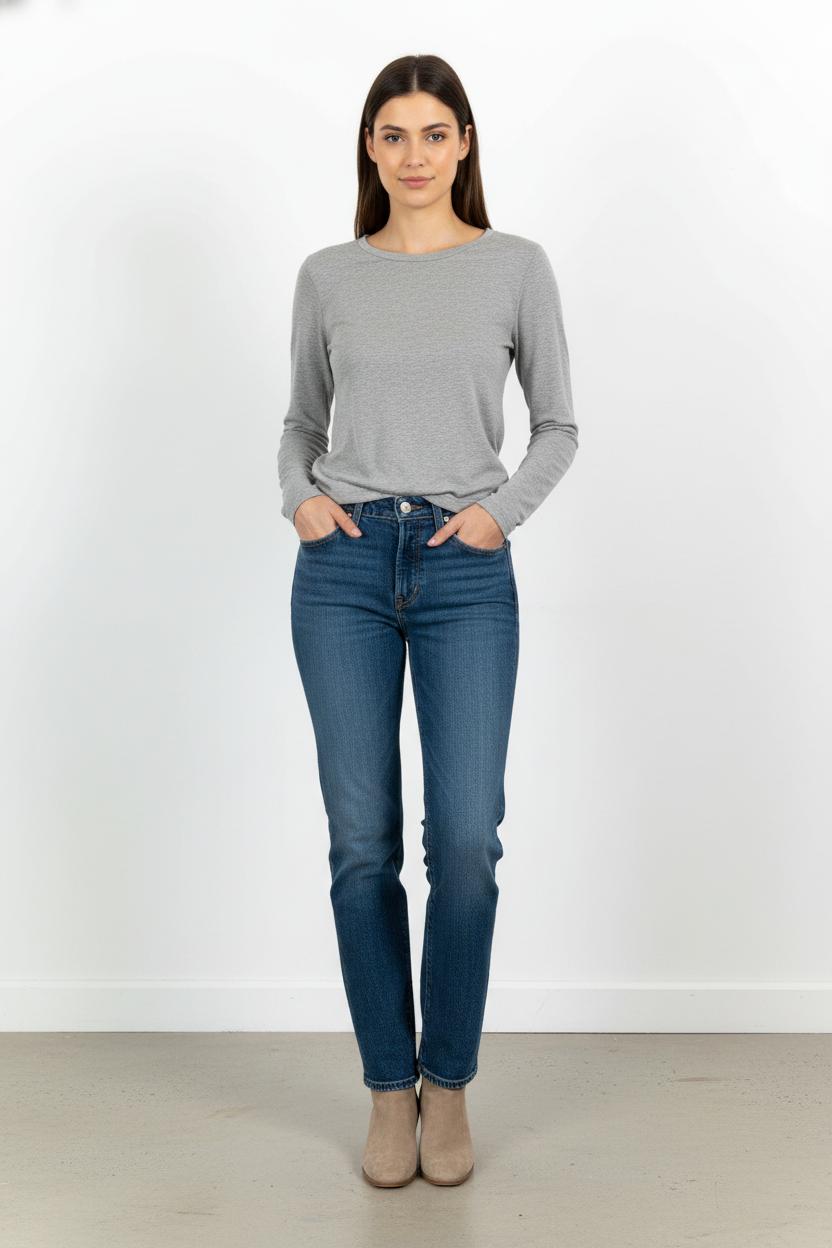 Cropped slim jeans with studs LEVI'S - Seconde main Blue