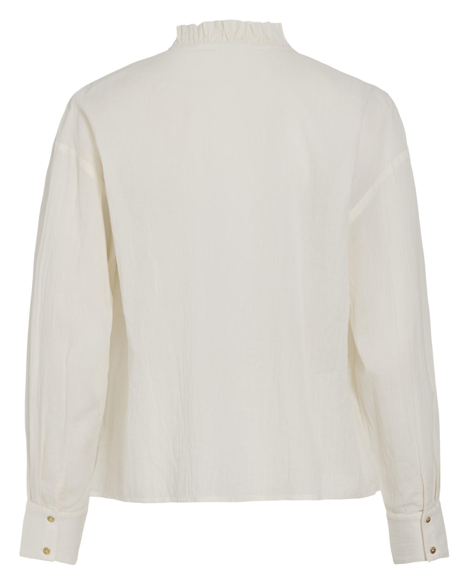 Straight shirt with high collar in organic cotton VILA Beige