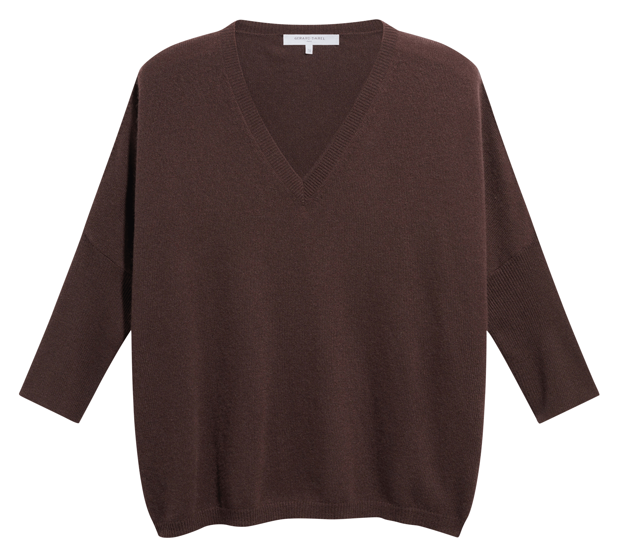 Pull ample col v en cachemire GERARD DAREL Marron