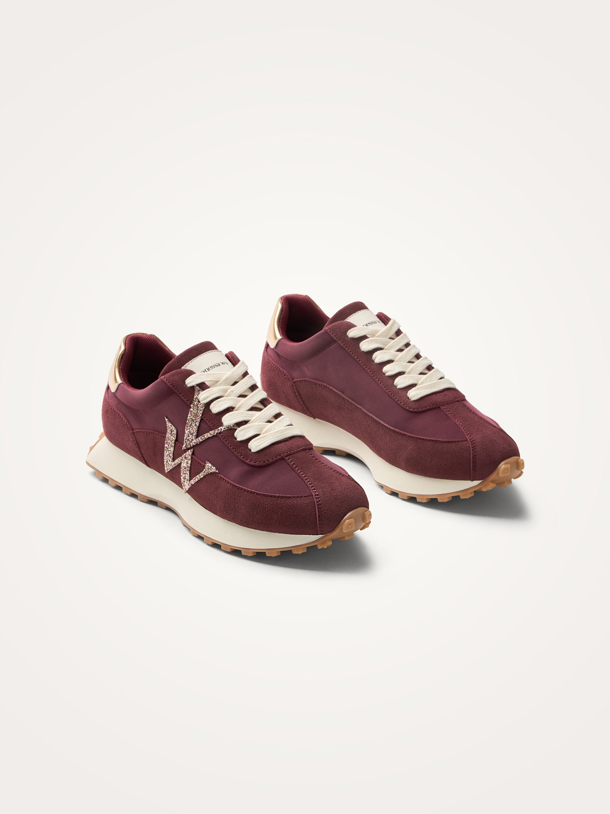 Sneakers with monogram on running sole VANESSA WU Red