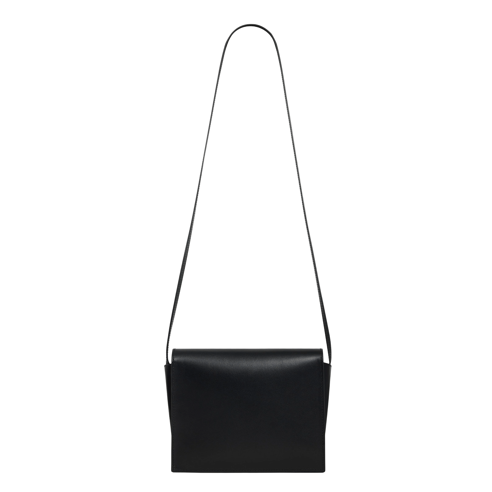 Sac bandoulière à rabat en cuir SANDRO Noir