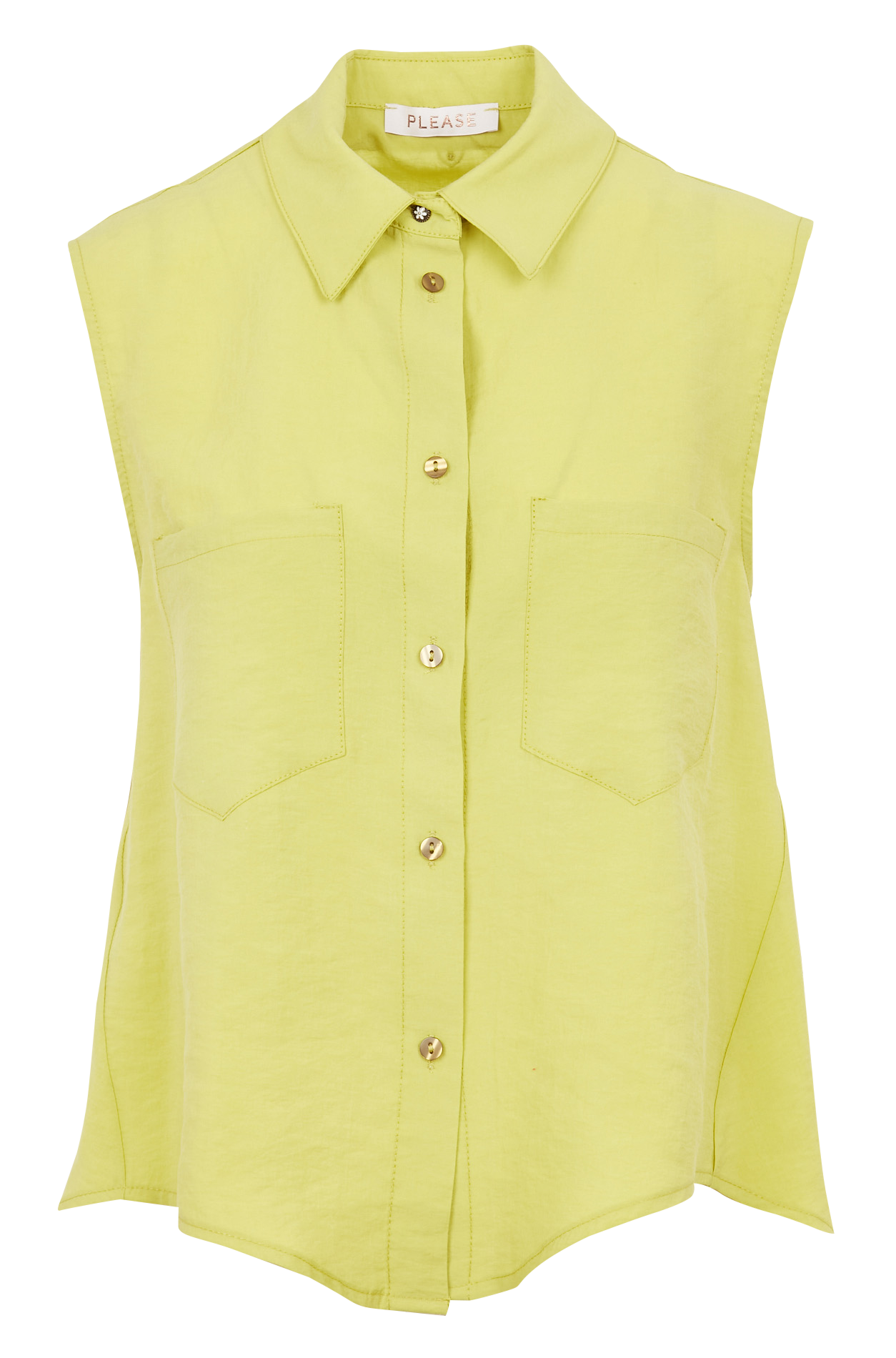 Chemise col classique ample  PLEASE Green