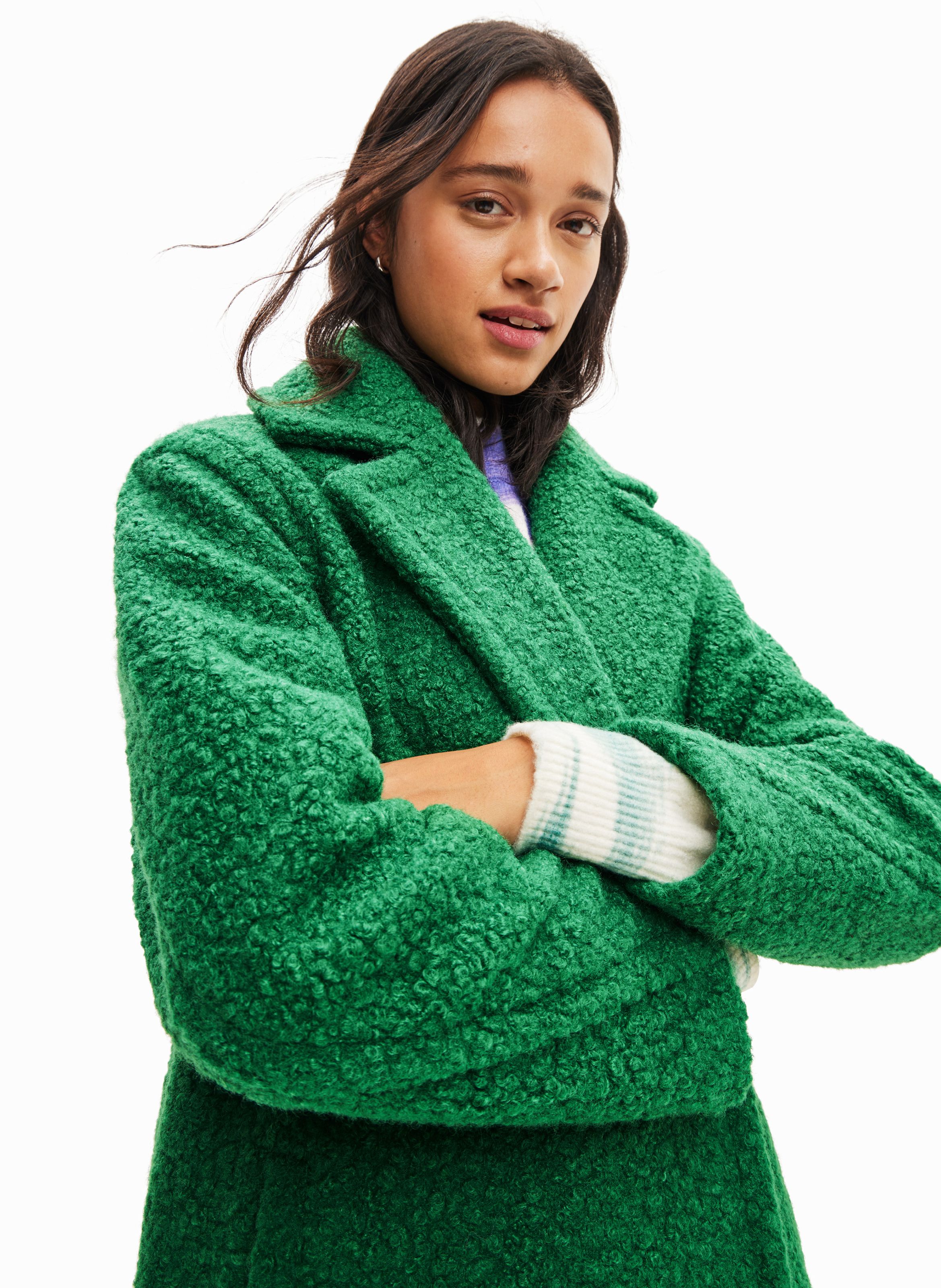 Vert Double breasted coat with tailored collar