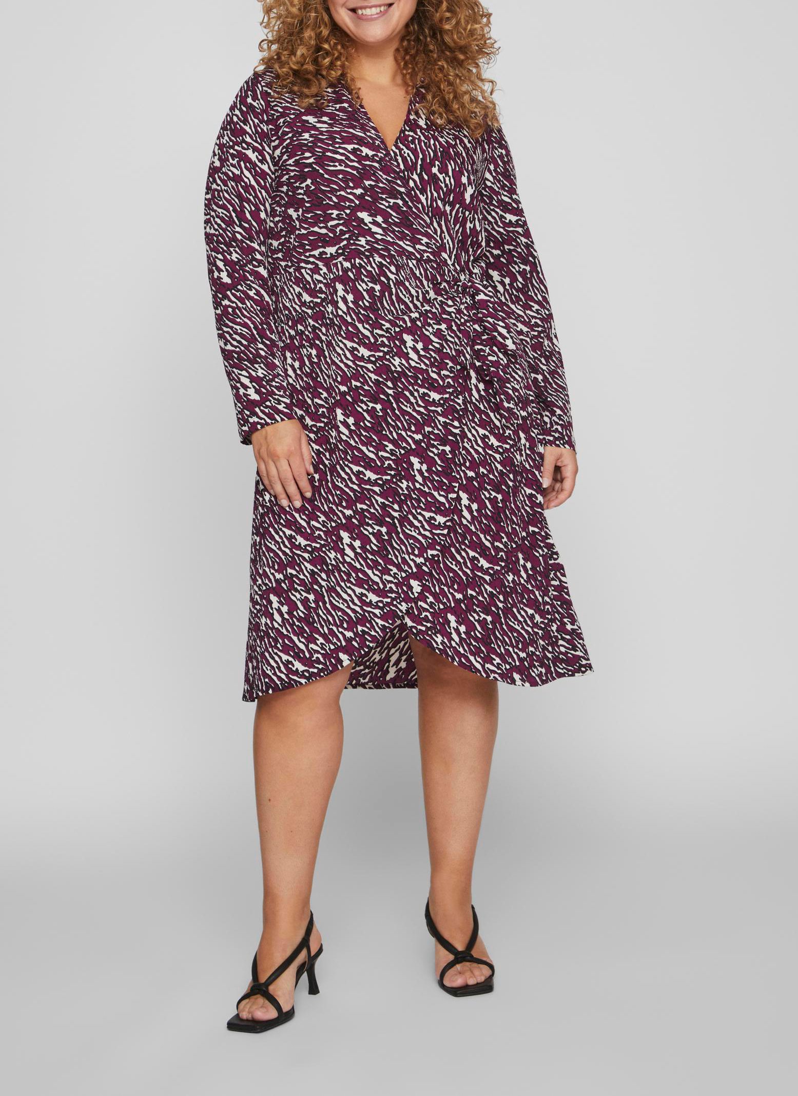 Robe courte portefeuille imprimée EVOKED Violet
