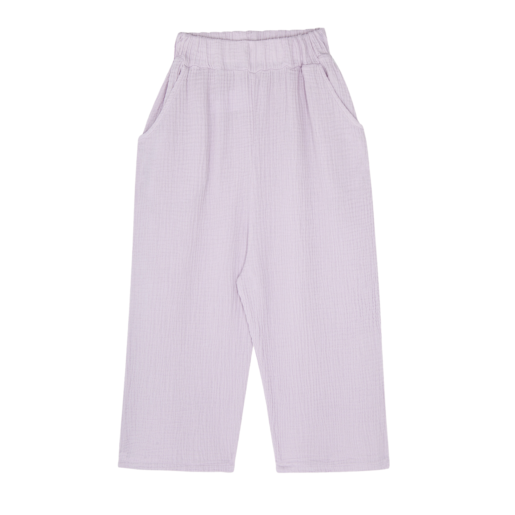 Pantalon large taille haute en coton THE CAMPAMENTO Violet