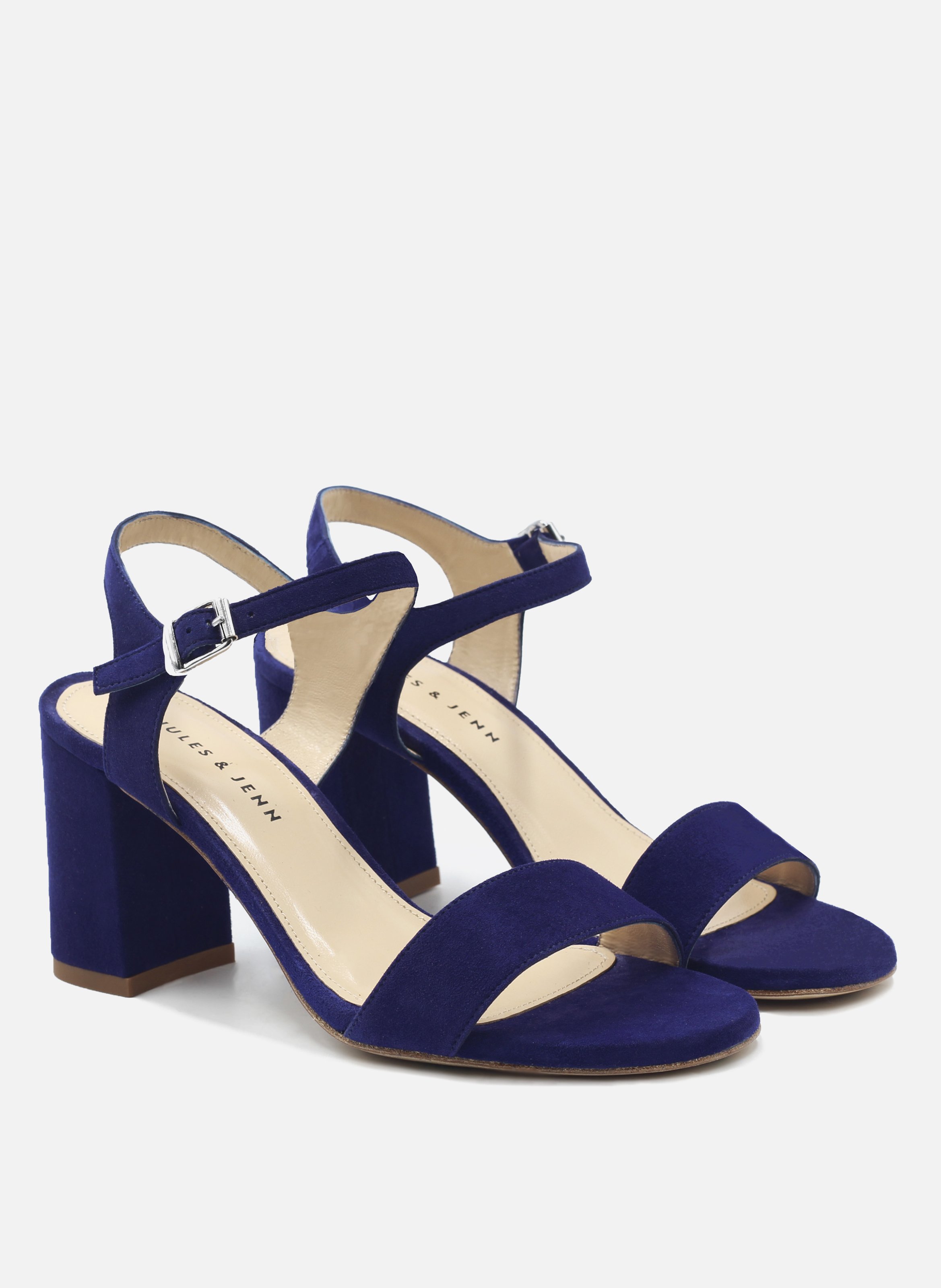 Heeled suede sandals JULES & JENN Blue