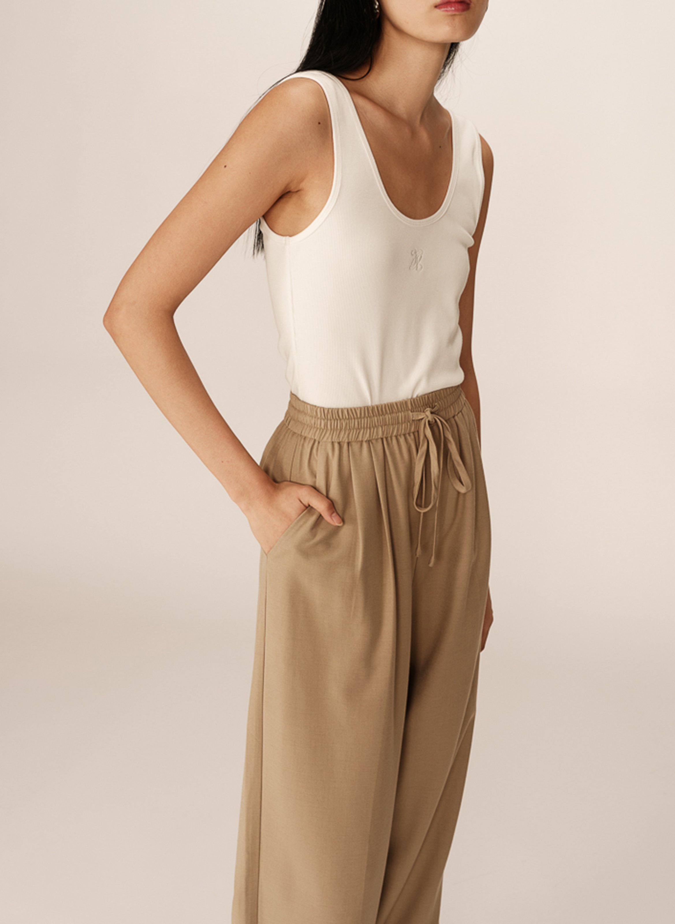 Wide trousers GRACE ET MILA Beige