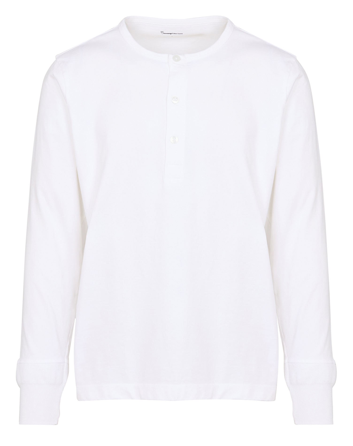 Tee-shirt col rond en coton organique KNOWLEDGE COTTON APPAREL Blanc