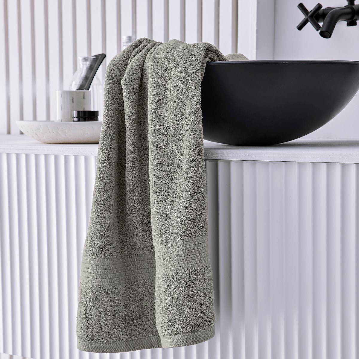 Plain cotton bath towel TODAY LINGE DE MAISON Beige