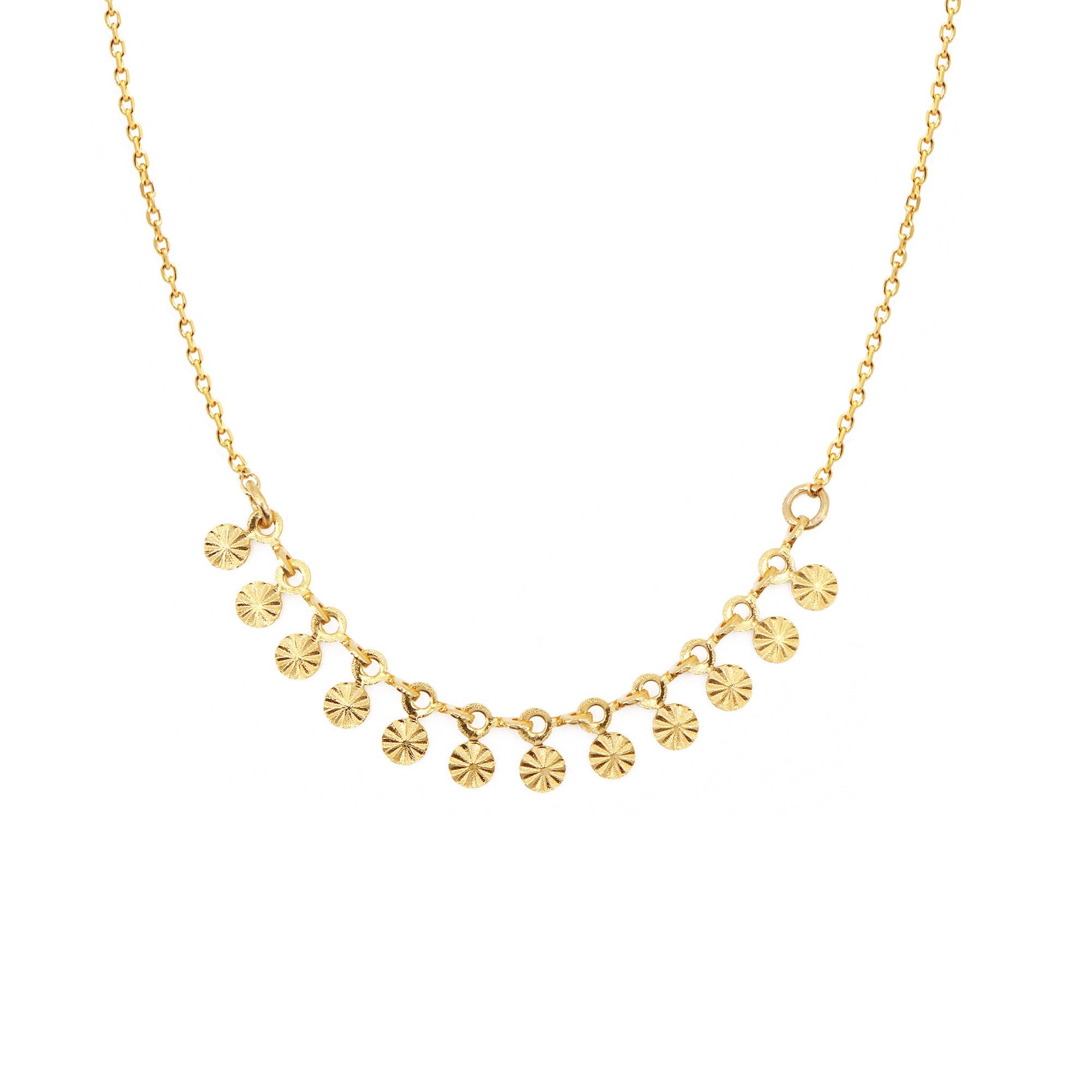 Timeless gold-plated necklace NILAI Golden